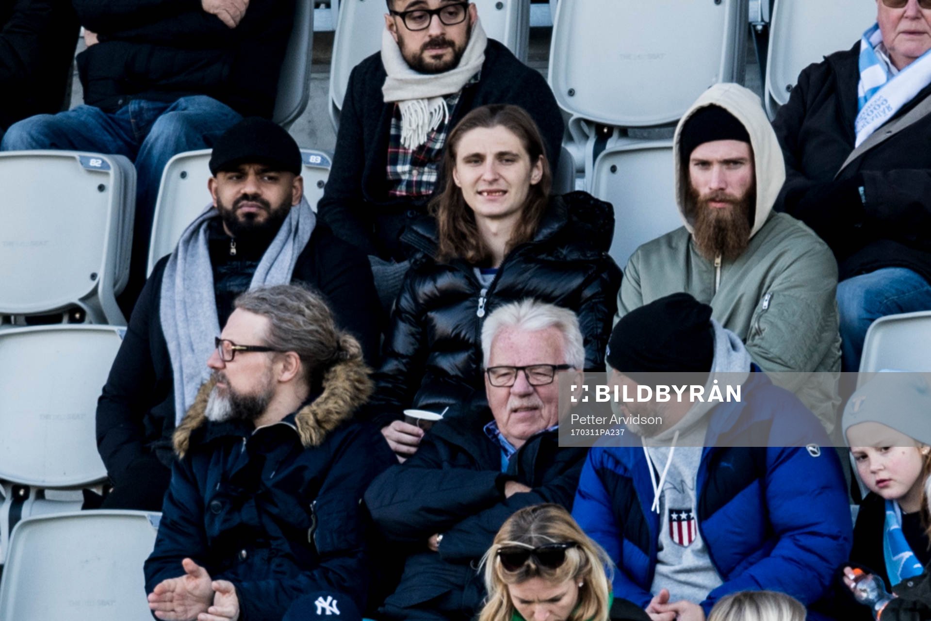 Malmö FFs Pawel Cibicki och Jo Inge Berget på läktaren