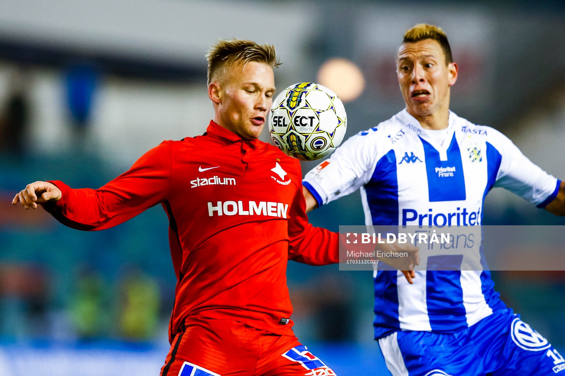 Norrköpings Nicklas Bärkroth och IFK Göteborgs Martin