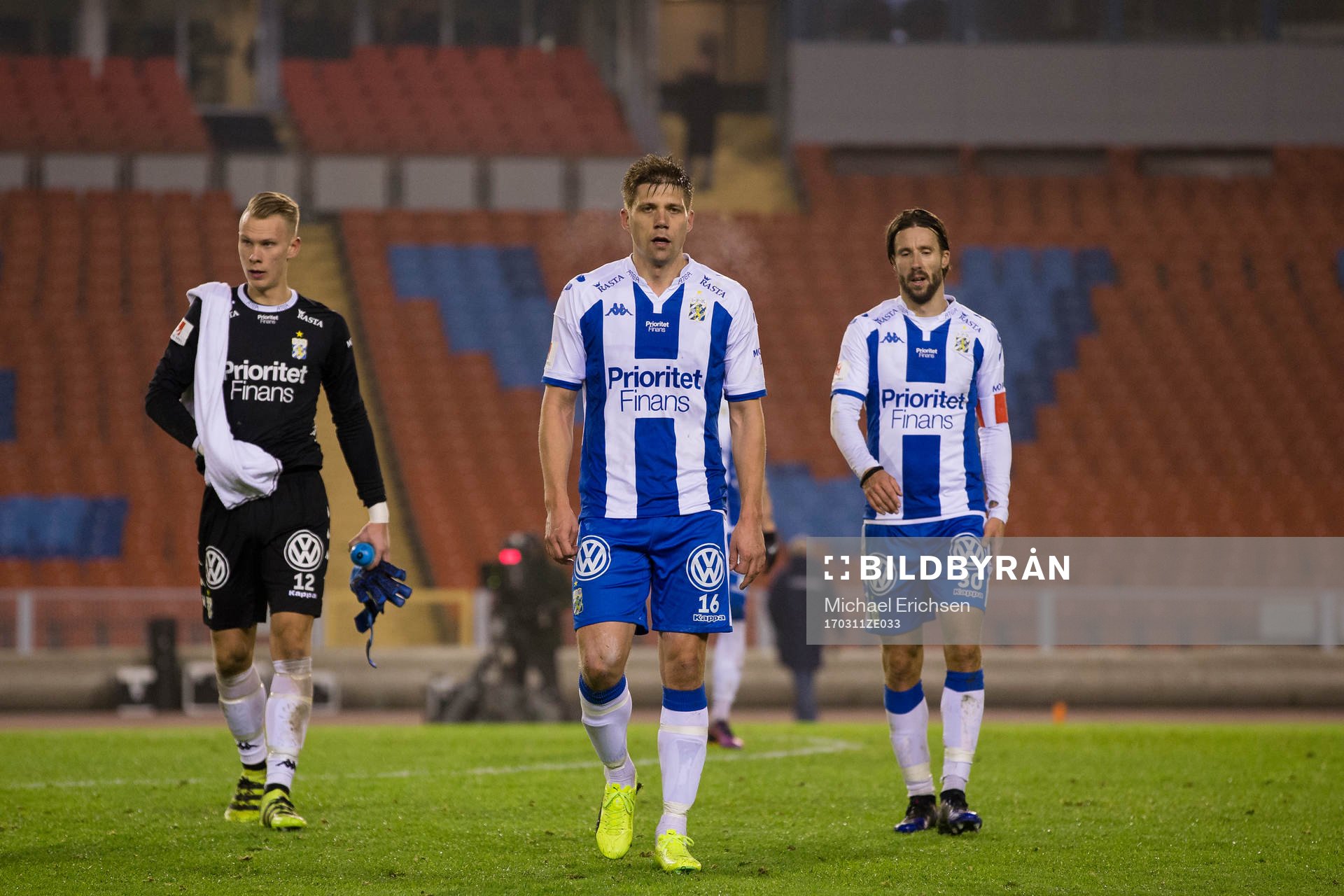 IFK Göteborgs målvakt Pontus Dahlberg, Mikael Boman och