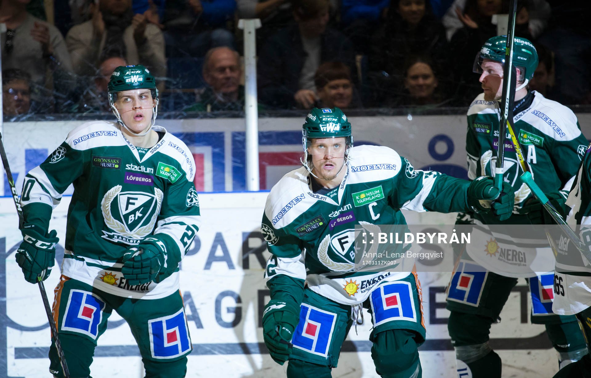 Färjestads Joel Eriksson Ek, Magnus Nygren och Alexander