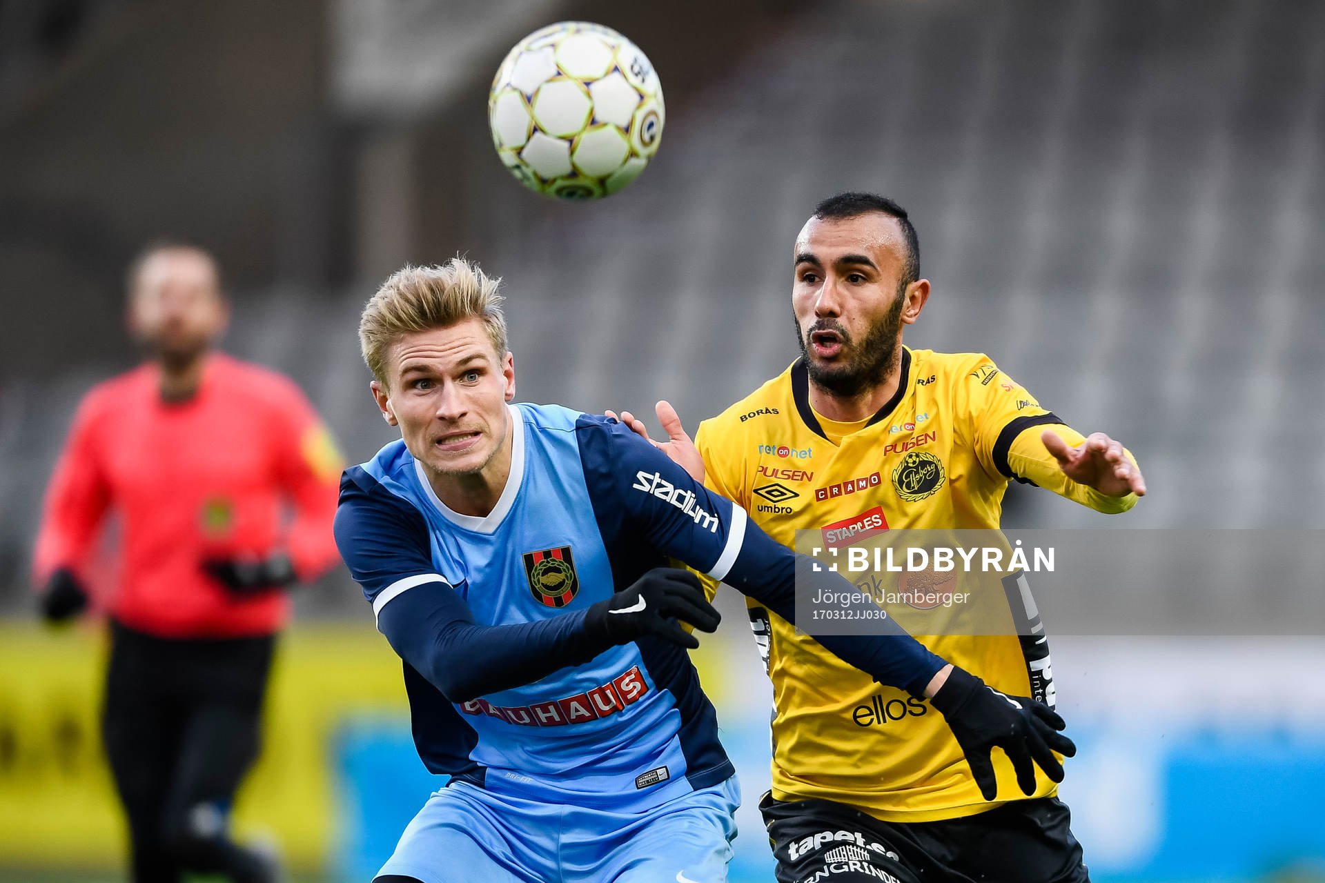 Brommapojkarnas Carl Starfelt och Elfsborgs Issam Jebali