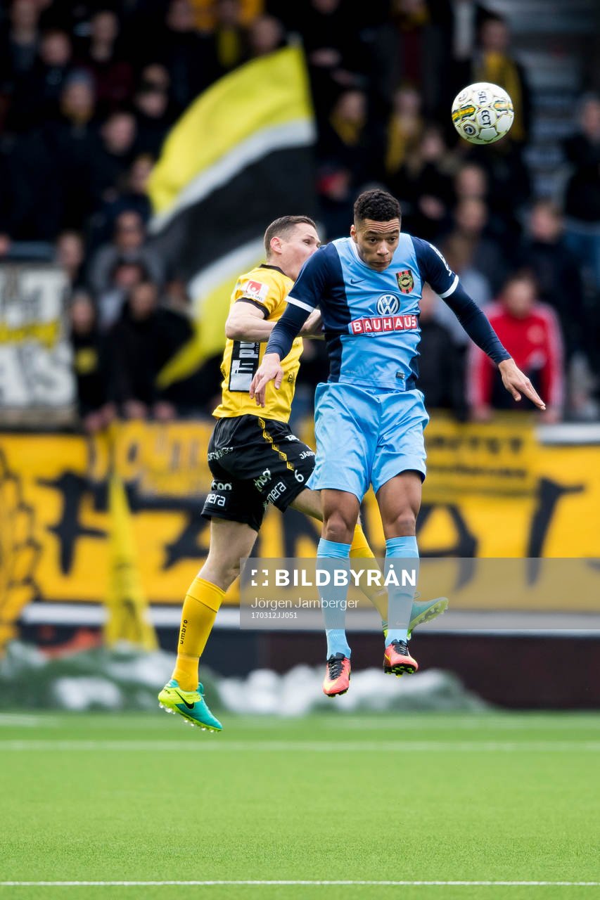 Brommapojkarnas Kevin Kabran och Elfsborgs Jon Jönsson