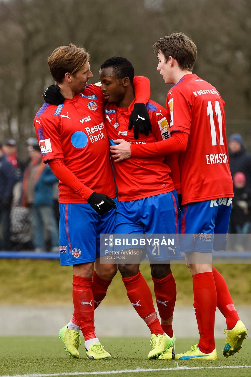 Helsingborgs Adam Eriksson, Martin Christensen  och Monday