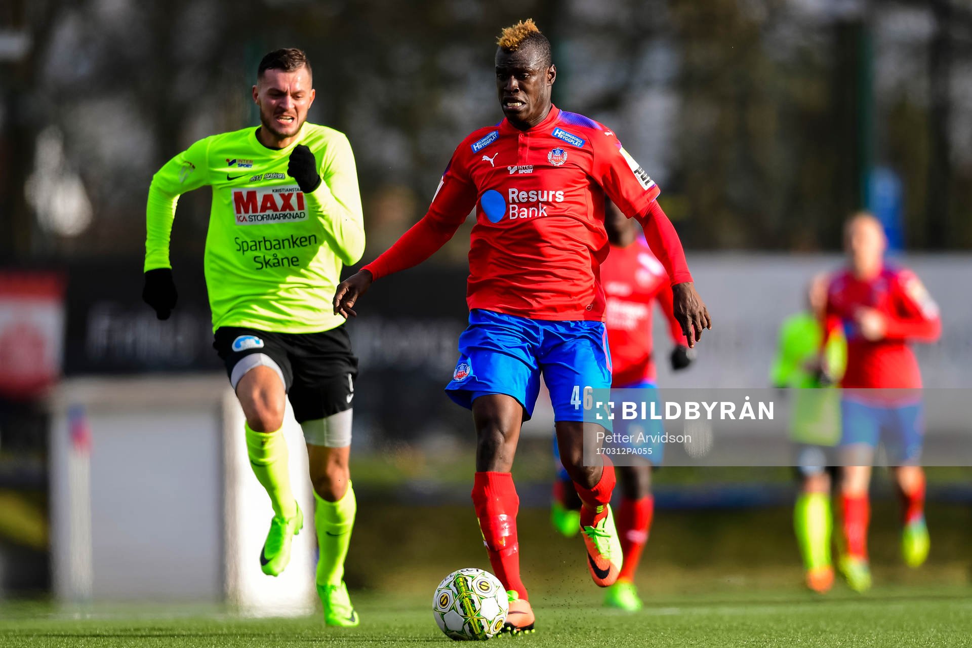 Kristianstads Albert Ejupi och Helsingborgs Edwin Gyimah