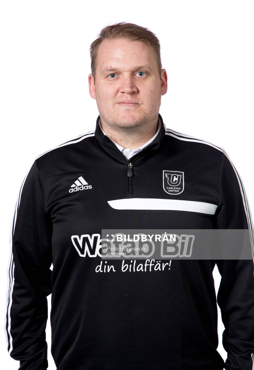 Carlstads målvaktstränare Patrik Josefsson poserar för ett porträtt den 13 mars 2017 i Karlstad.