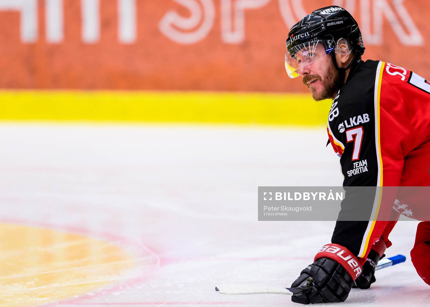 Luleås Jan Sandström på uppvärmningen