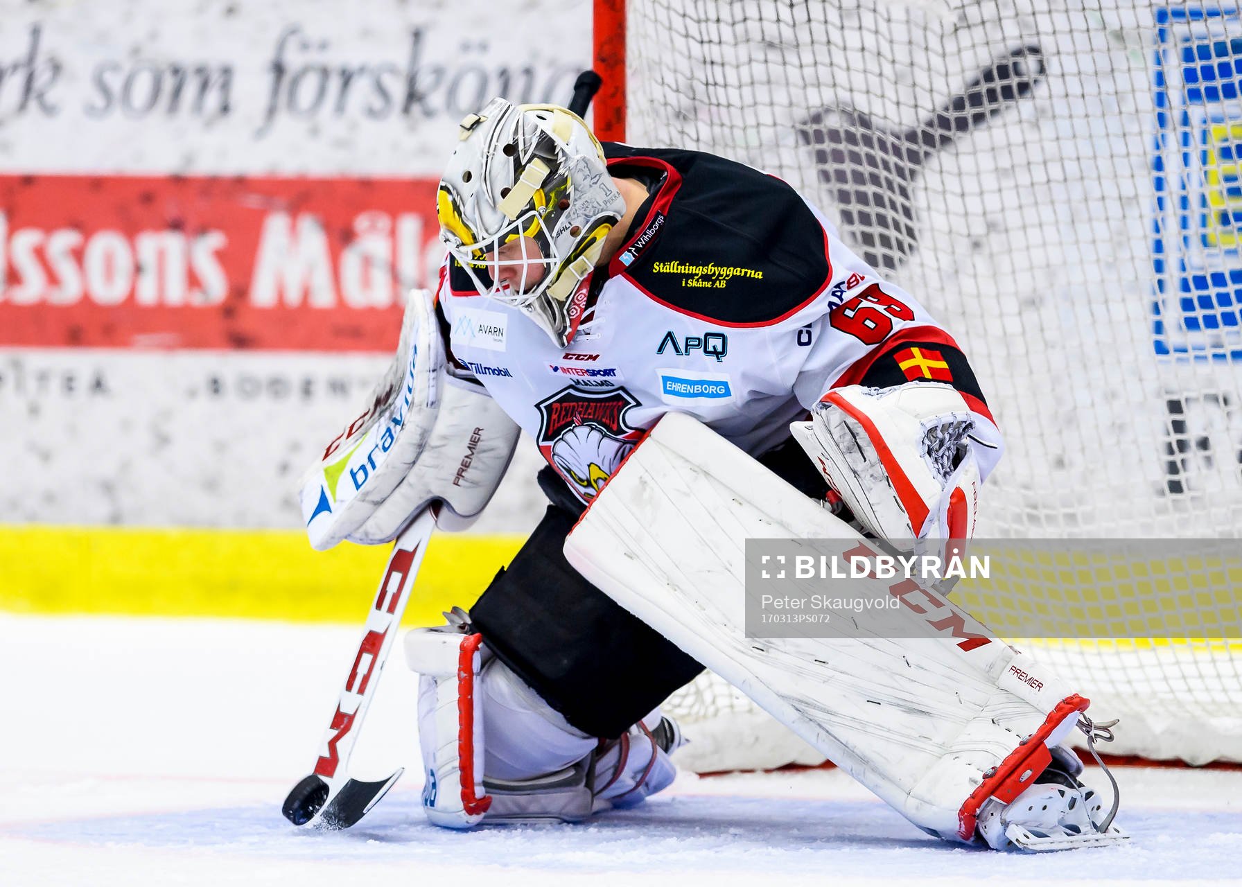 Malmö Redhawks målvakt Oscar Alsenfelt