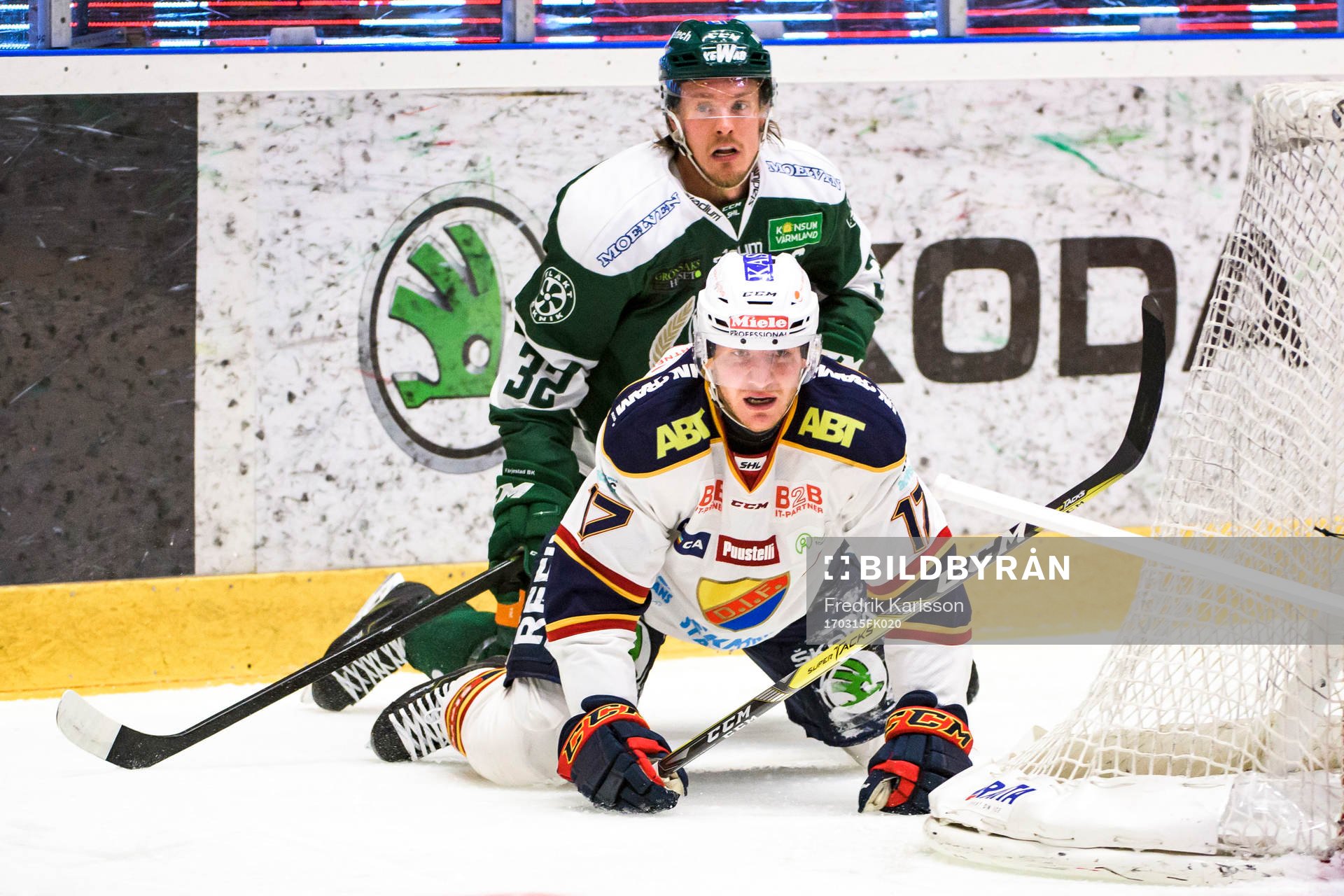 Färjestads Magnus Nygren och Djurgårdens Henrik Eriksson