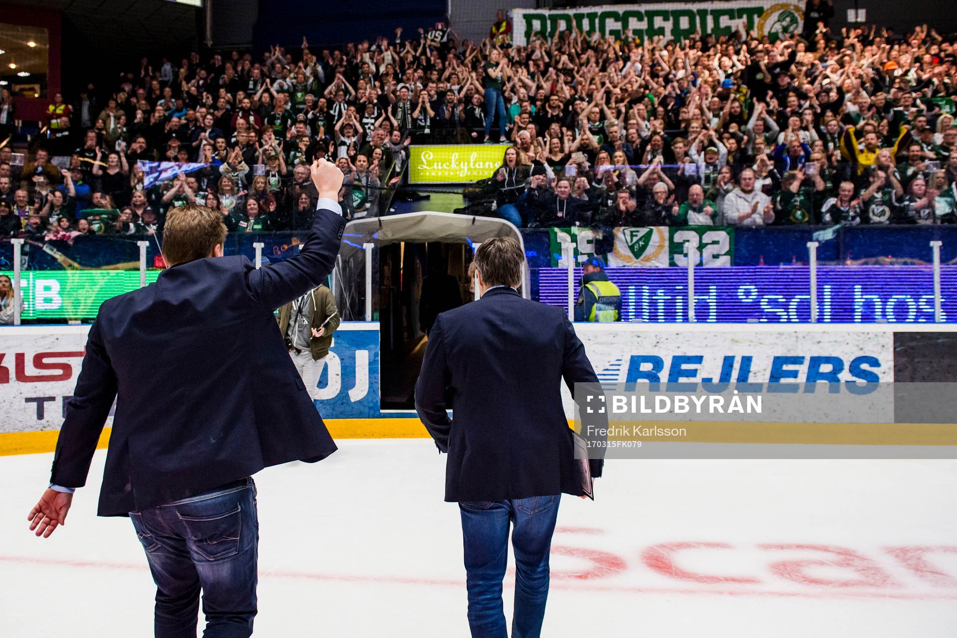 Färjestads tränare Leif Carlsson och assisterande