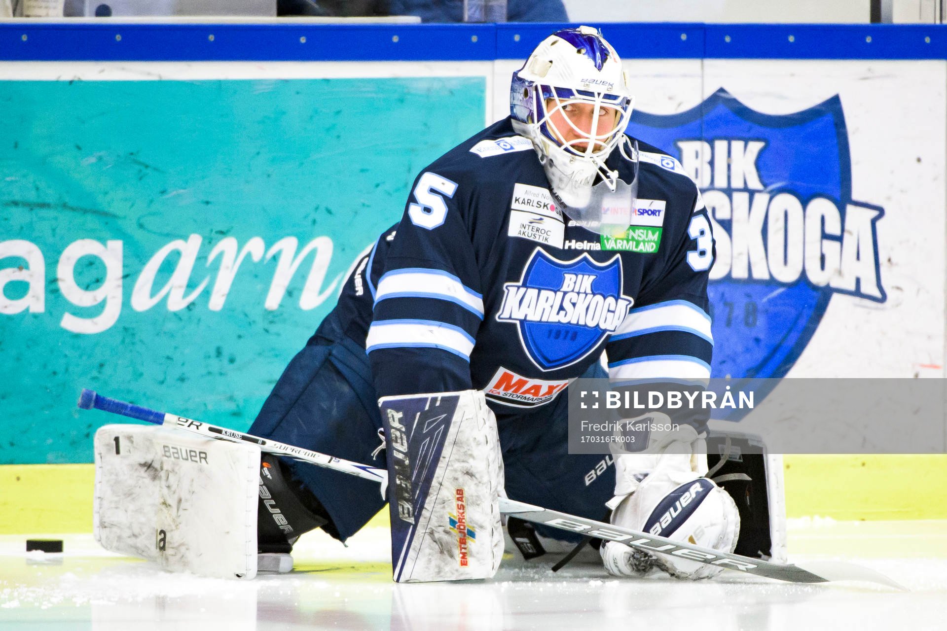 Karlskogas målvakt Emil Kruse