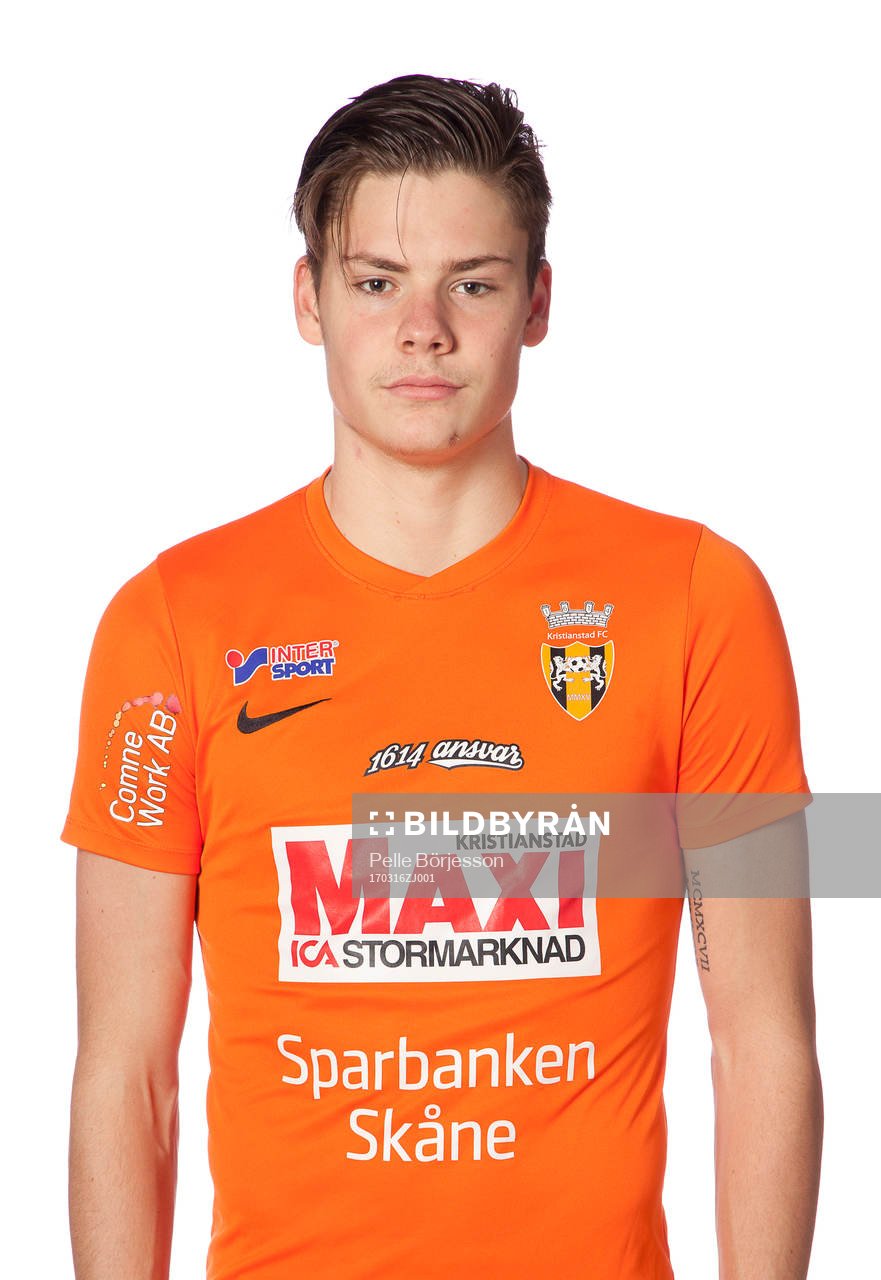Kristianstads Robin Clason poserar för ett porträtt den 16 mars 2017 i Kristianstad.