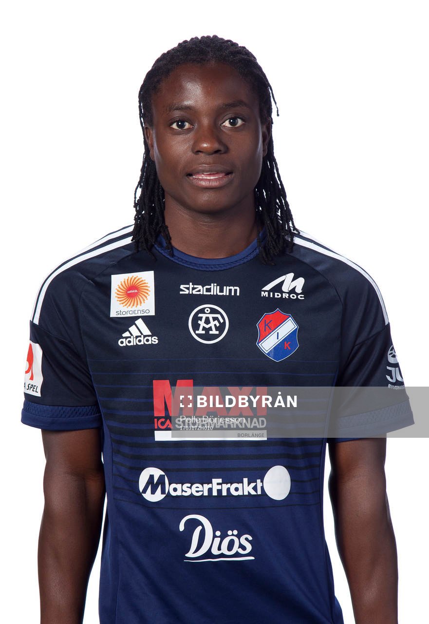 Kvarnsvedens Tabitha Chawinga poserar för ett porträtt den 17 mars 2017 i Borlänge.