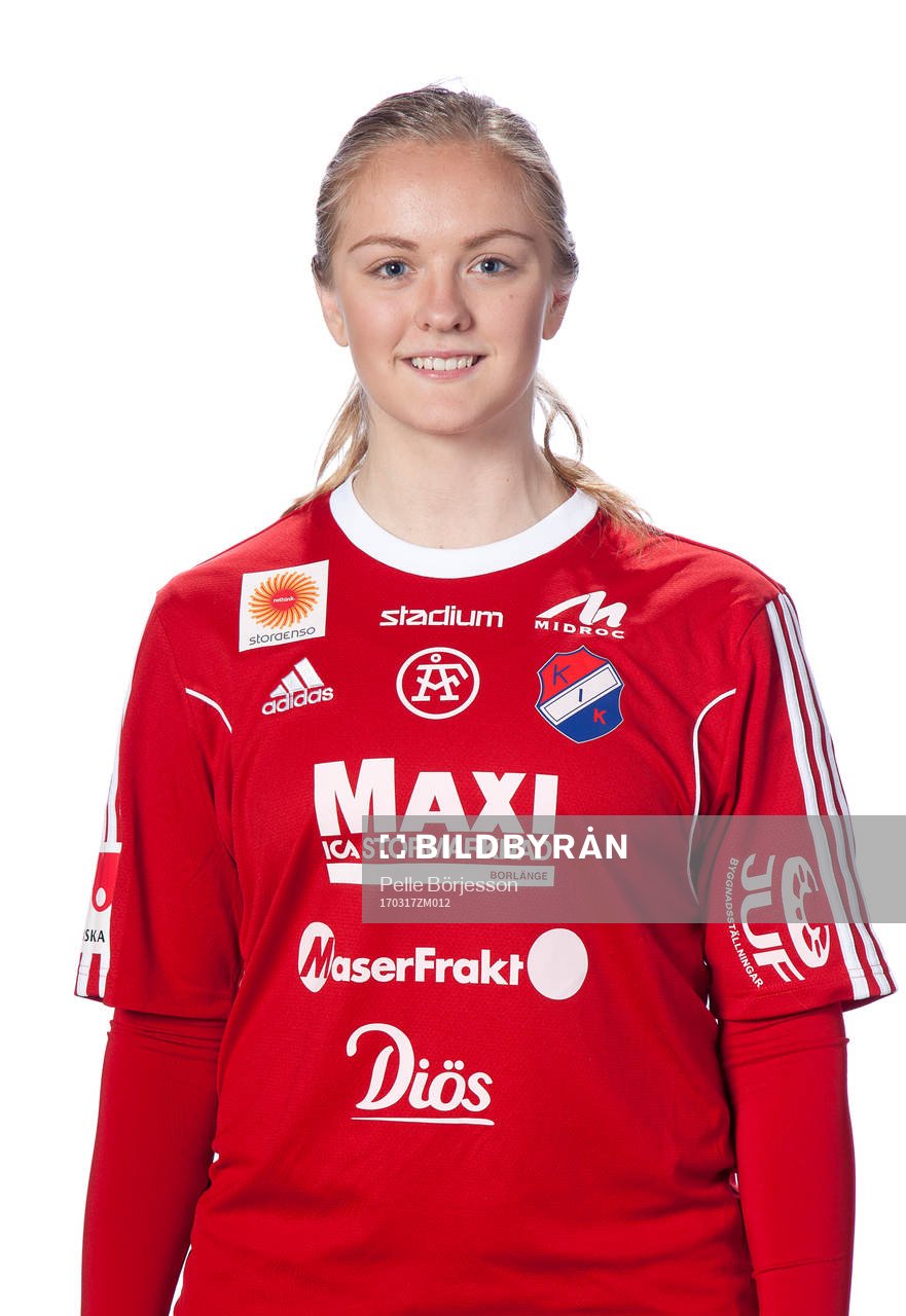 Kvarnsvedens målvakt Jenny Wahlén poserar för ett porträtt den 17 mars 2017 i Borlänge.