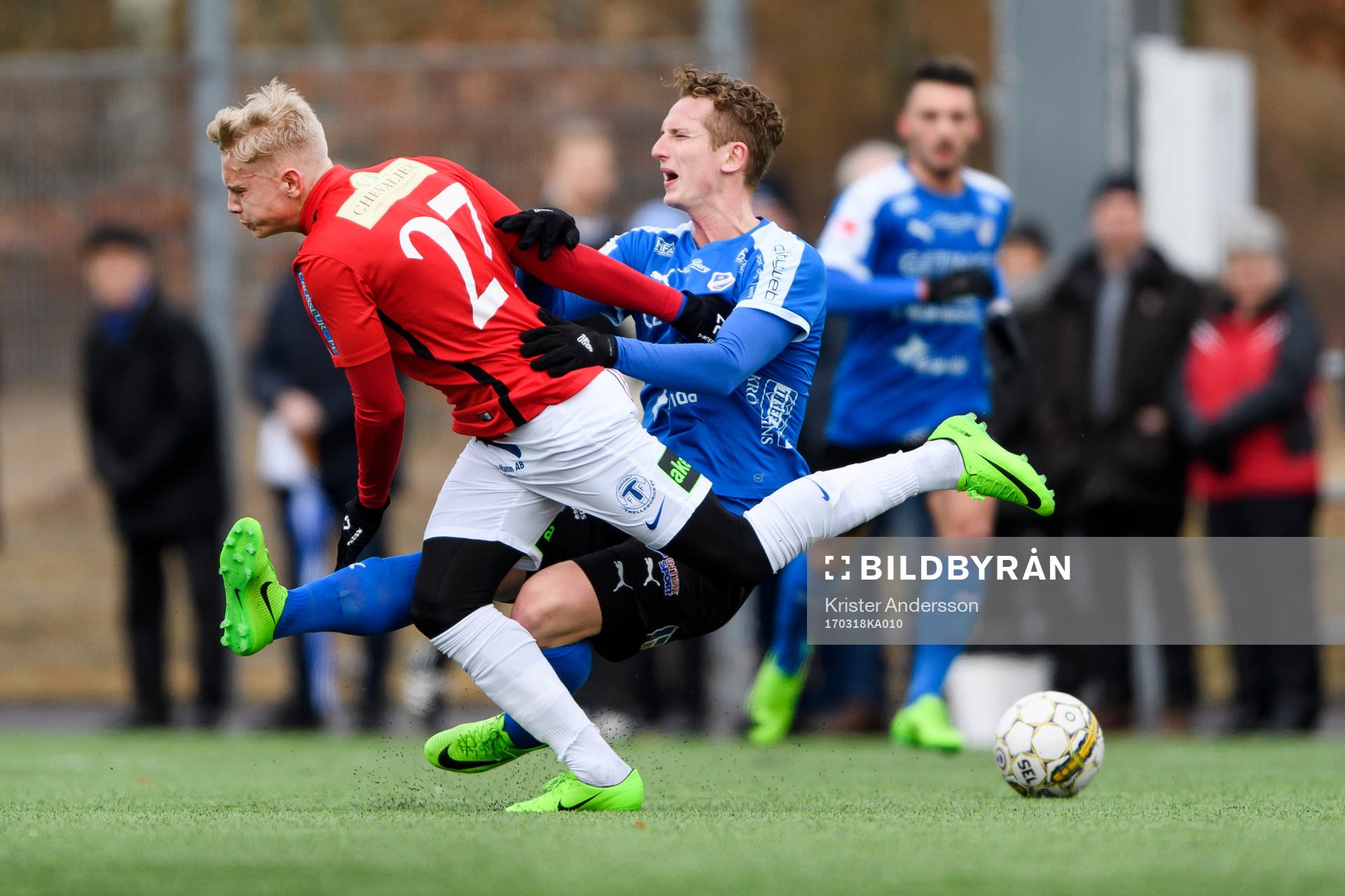 Trelleborgs Johan Brannefalk och Halmstads Andreas Bengtsson