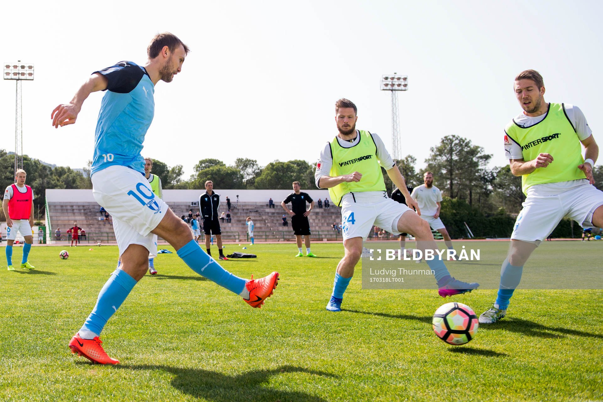 Malmö FFs Magnus Wolff Eikrem och Lasse Nielsen och Anton