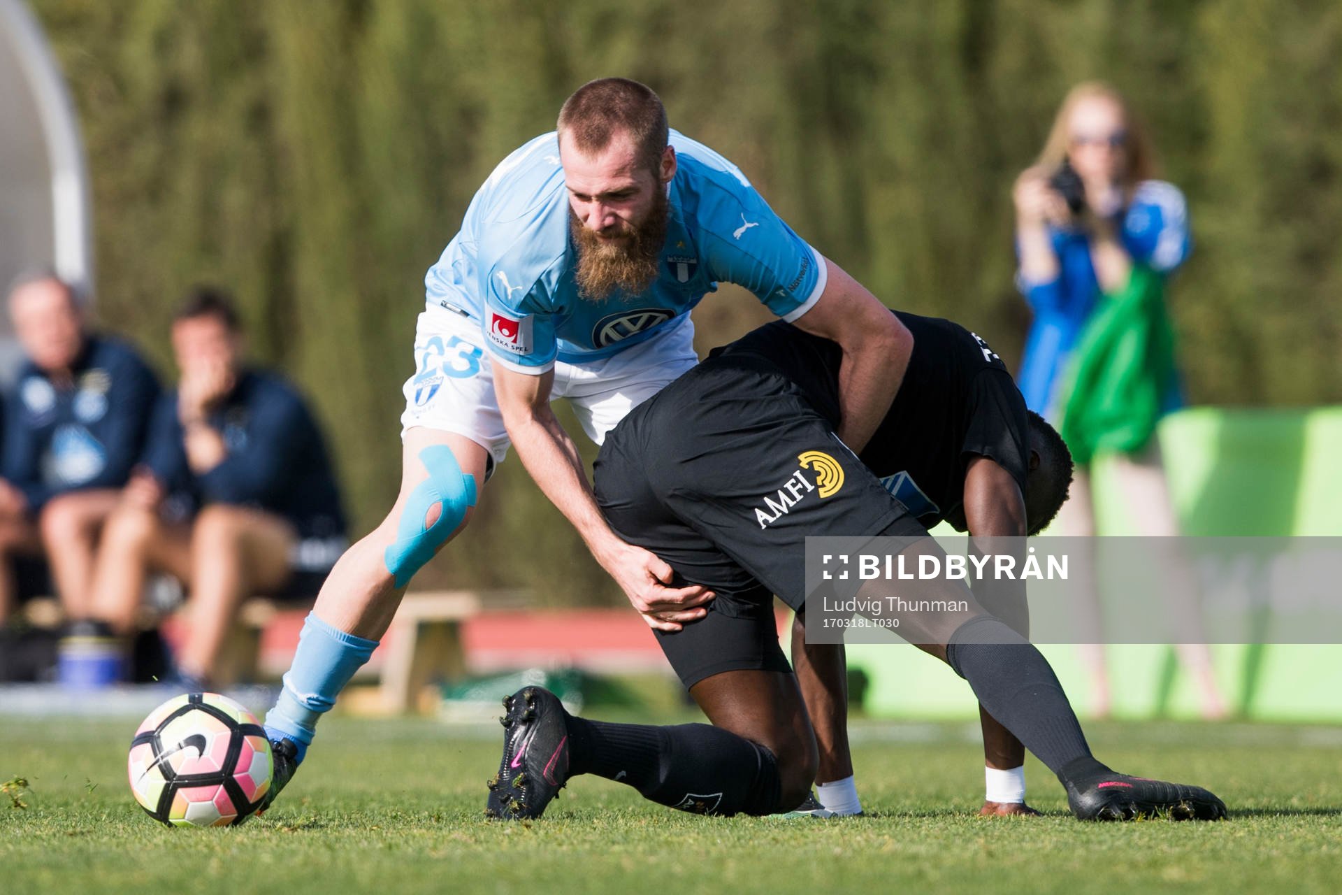 Malmö FFs Jo Inge Berget och Moldes Isak Ssewankambo