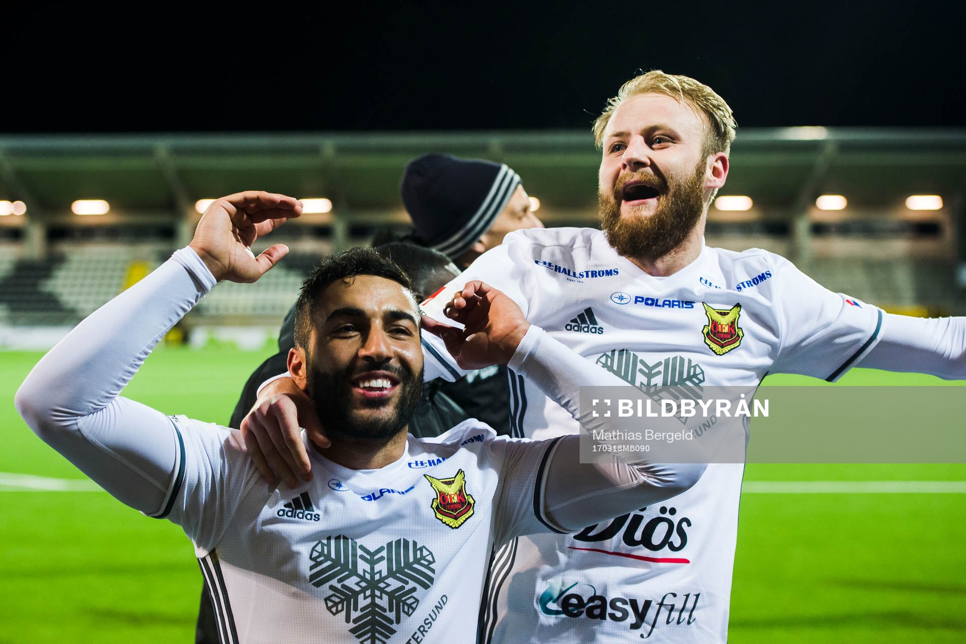 Östersunds Saman Ghoddos jublar med Curtis Edwards