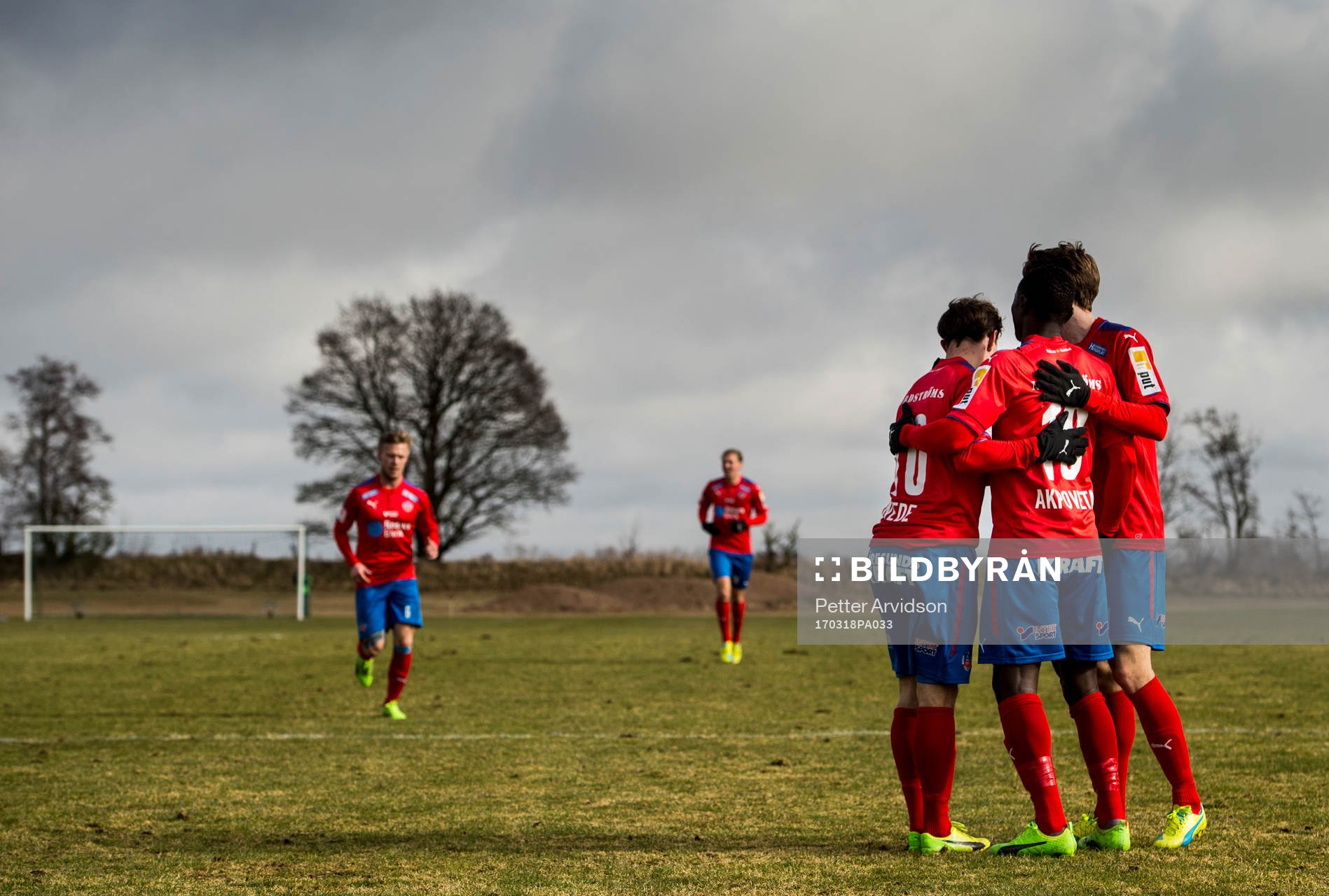 Helsingborgs spelare jublar