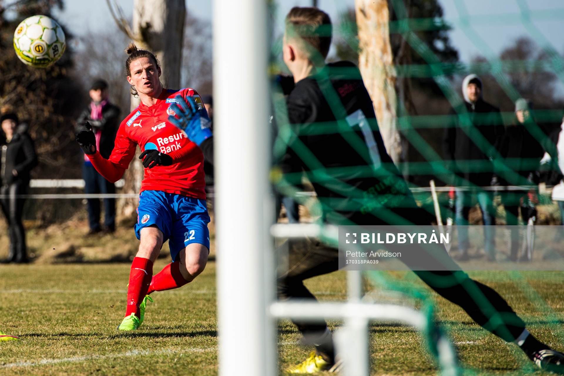 Helsingborgs Jesper Lange gör 6-0 bakom Prespas målvakt