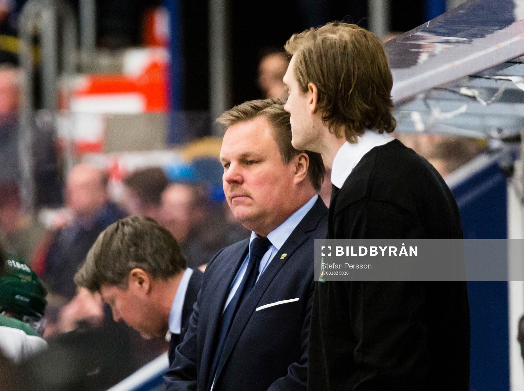 Färjestads tränare Leif Carlsson och Johan Ryno