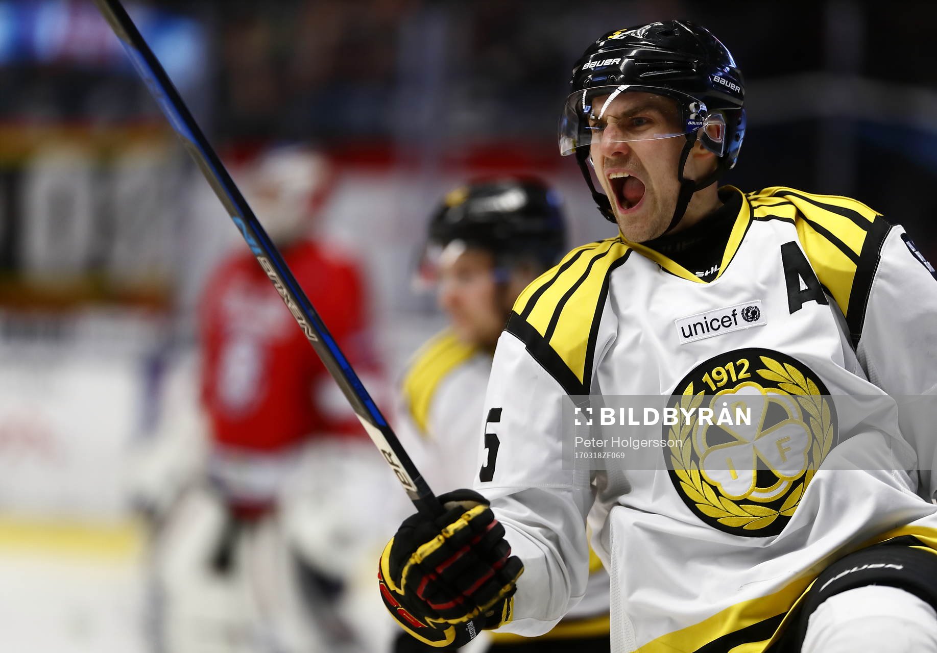 Brynäs Lukas Kilström jublar