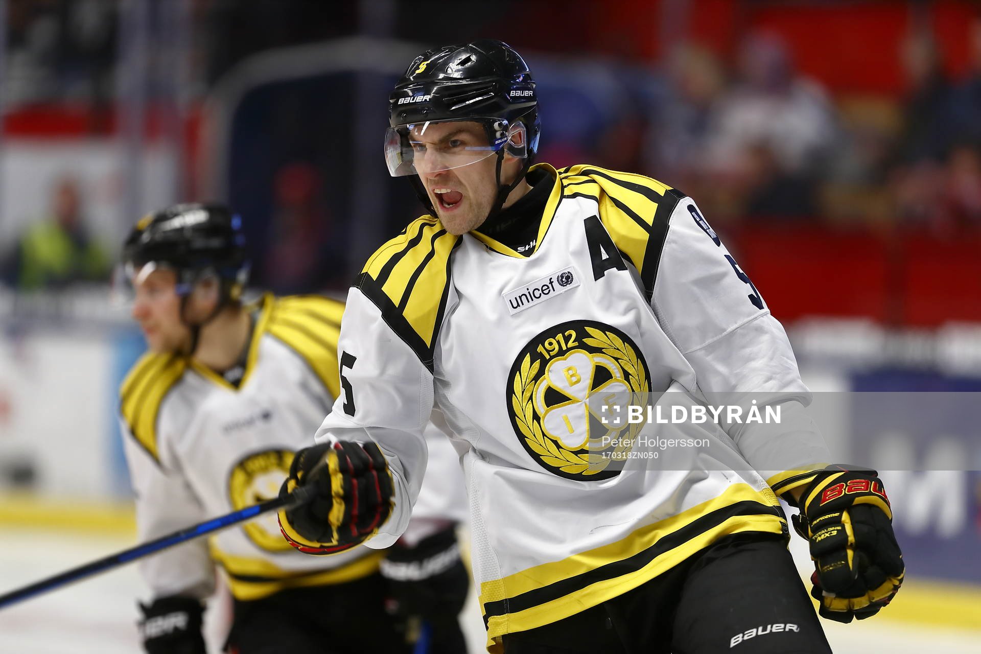 Brynäs Lukas Kilström jublar
