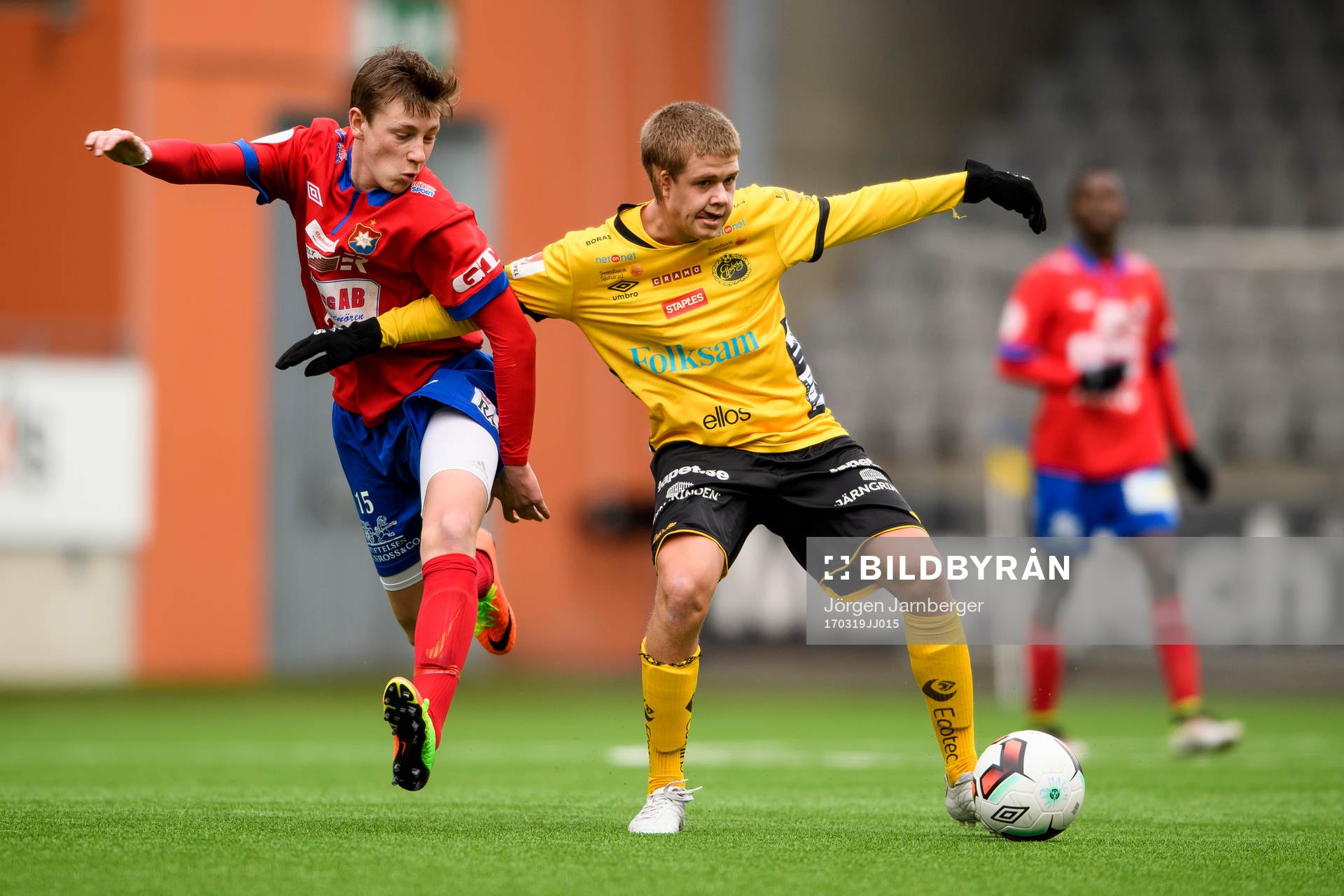Elfsborgs Kevin Holmén och Örgrytes Daniel Simonsen
