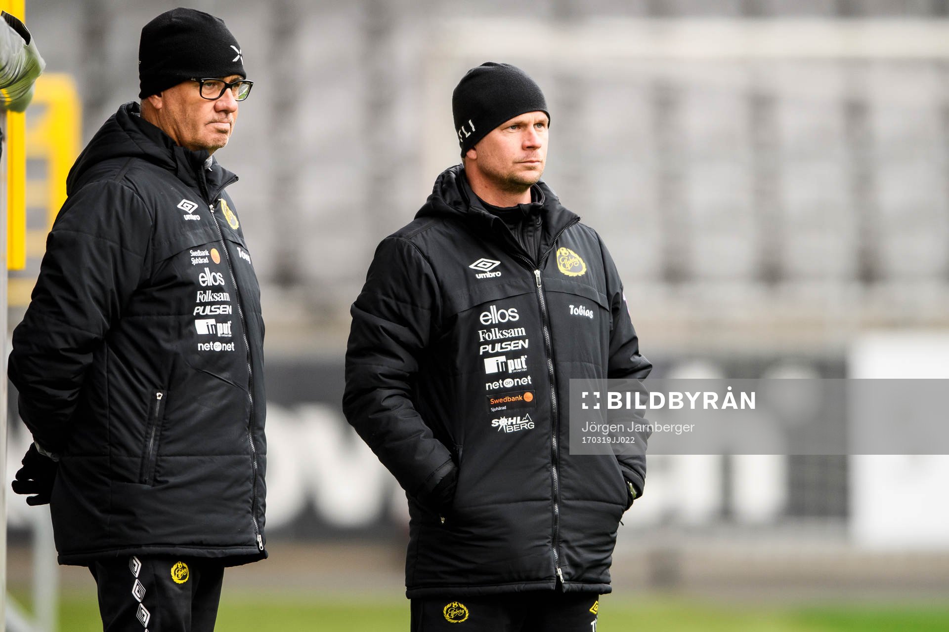 Elfsborgs tränare Tony Lundqvist och tränare Tobias