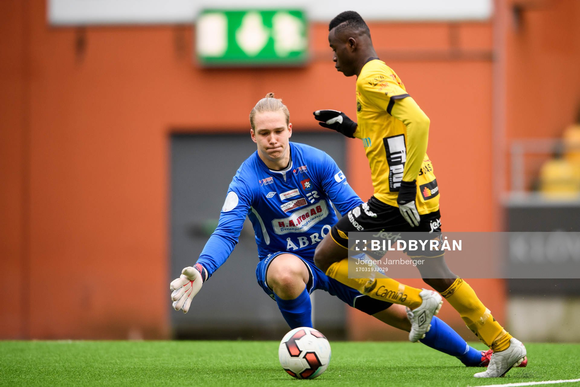 Örgrytes målvakt Oskar Blank och Elfsborgs Prince Isaac