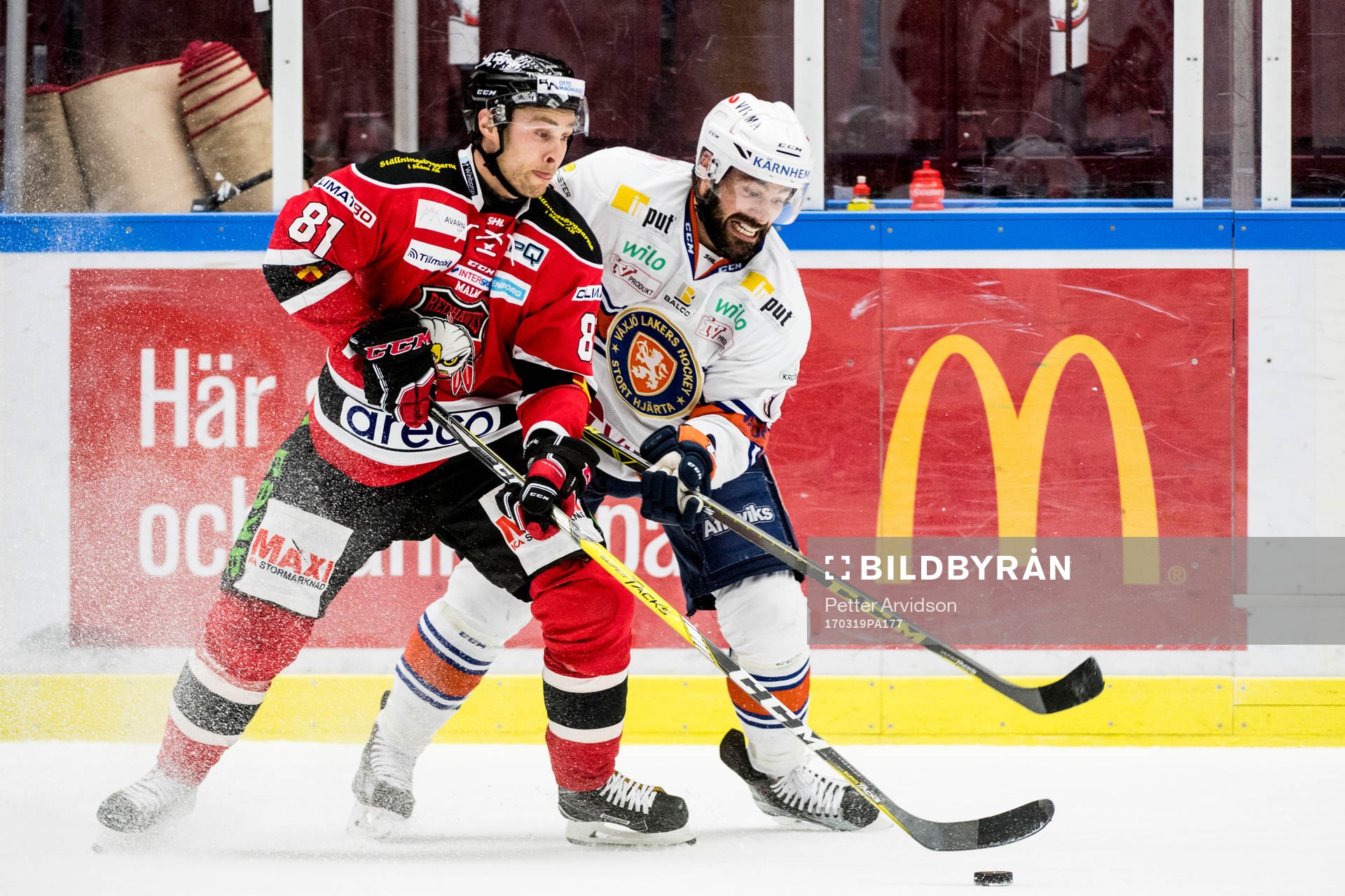 Malmö Redhawks Ilari Filppula och Växjös Josh Hennessy