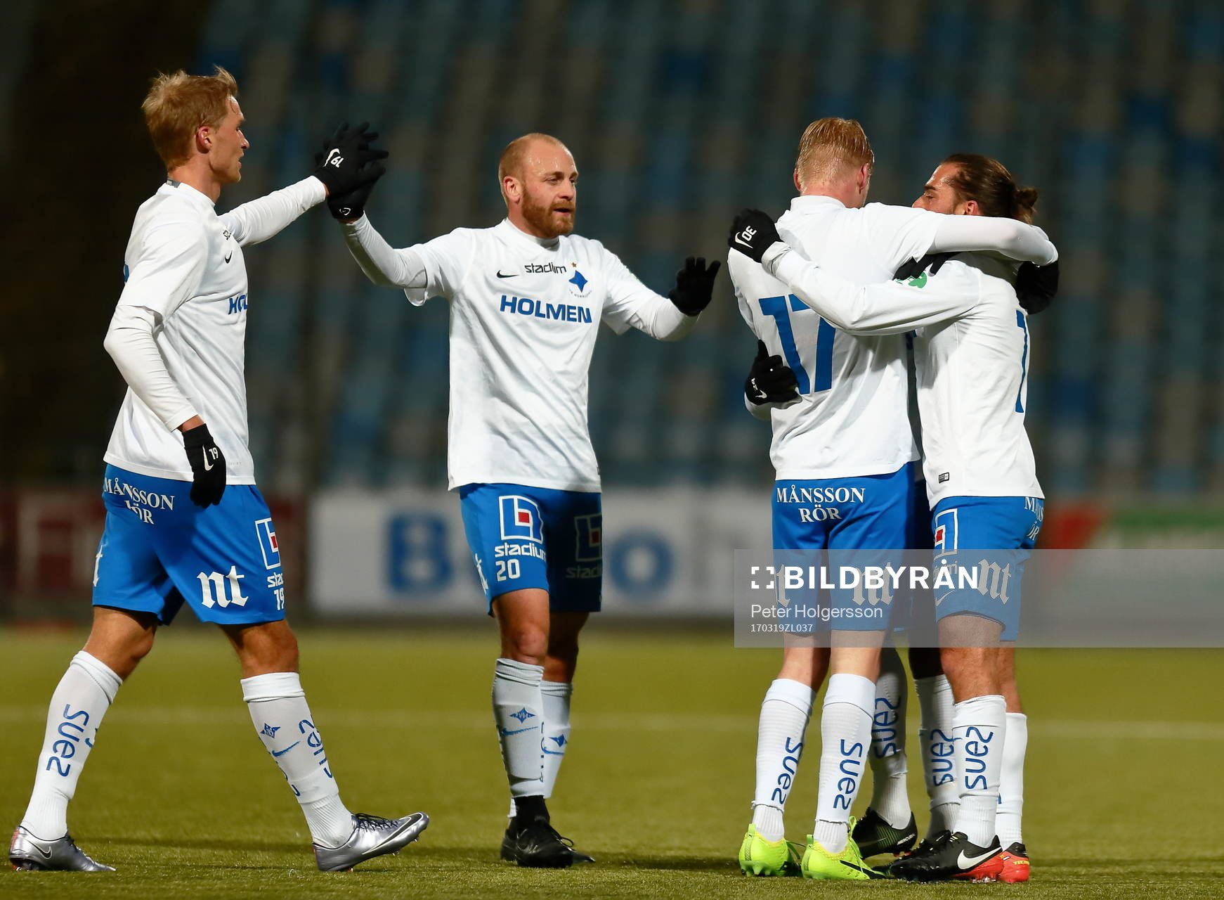 Norrköpings spelare jublar