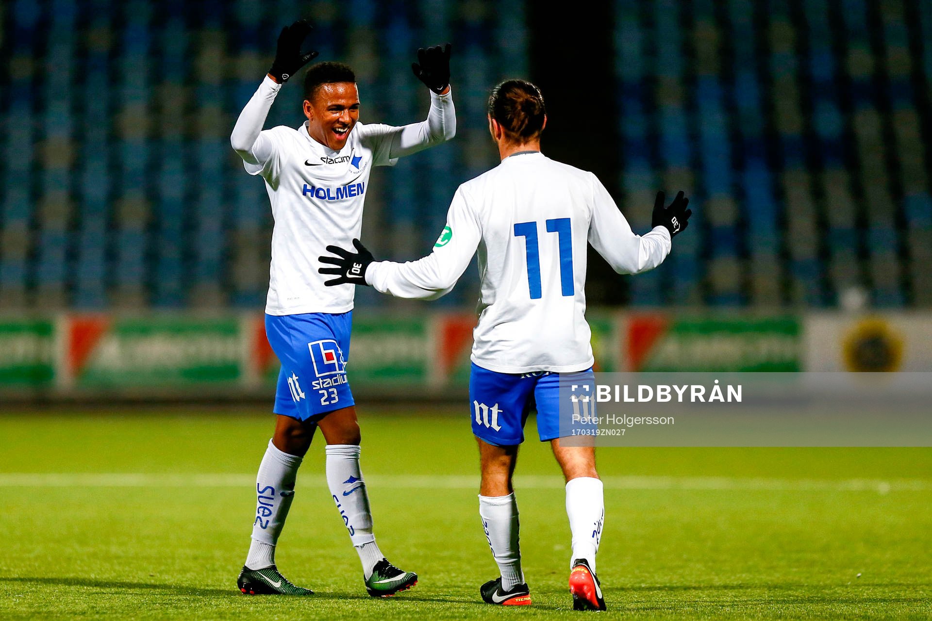 Norrköpings Niclas Eliasson och Christopher Telo jublar