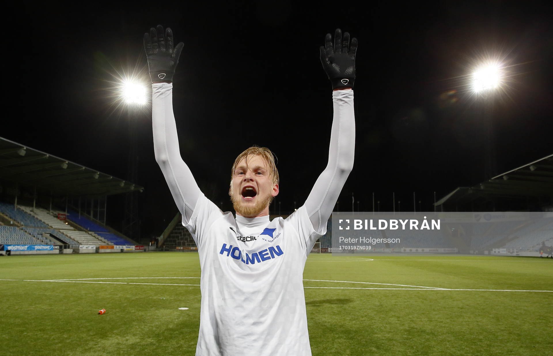 Norrköpings Kalle Holmberg jublar