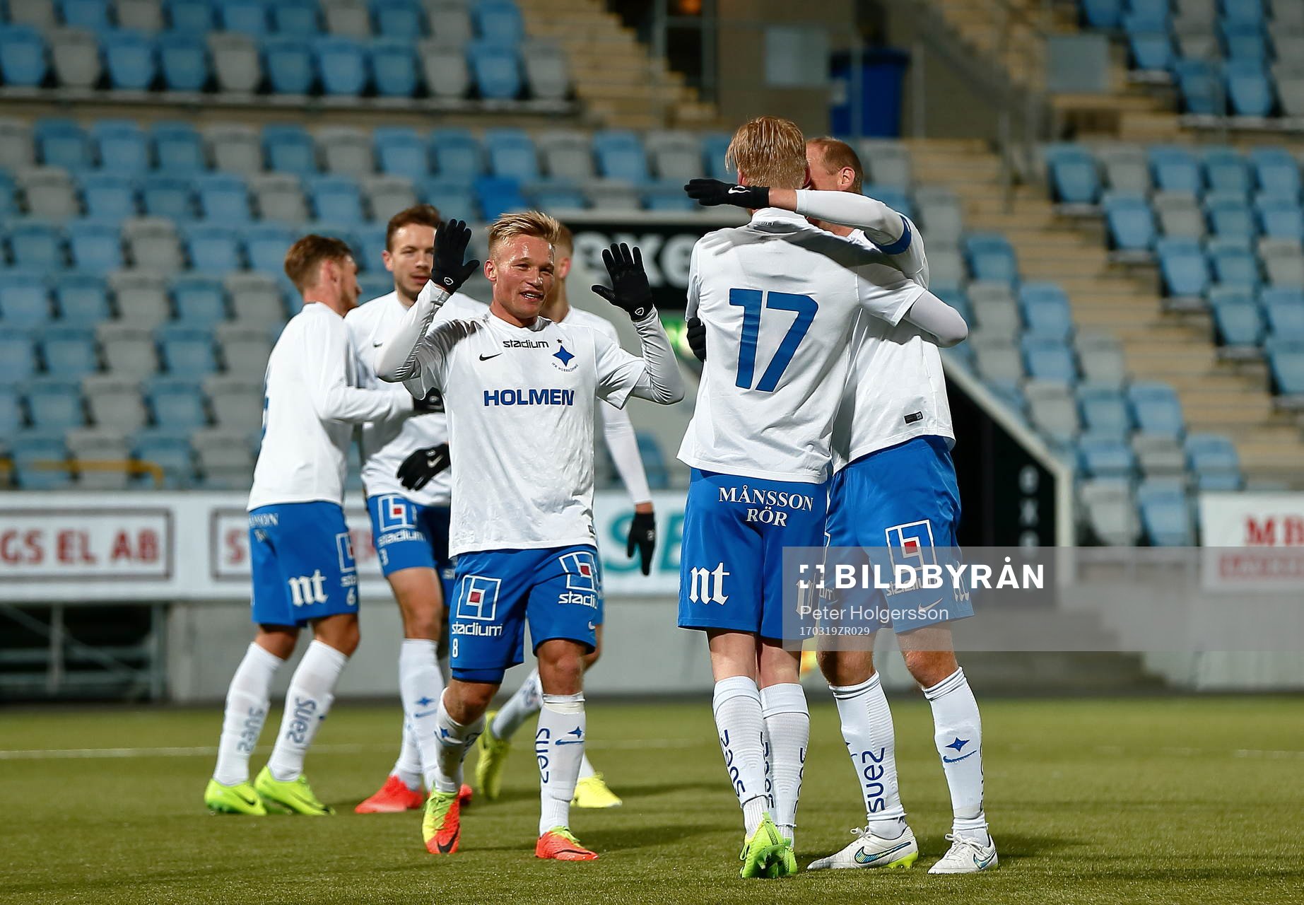 Norrköpings spelare jublar