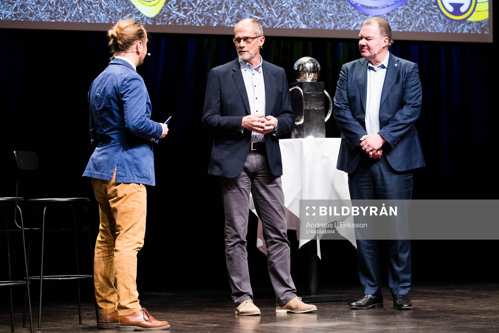 Konferencier Jesper Hussfelt, Lars-Christer Olsson,