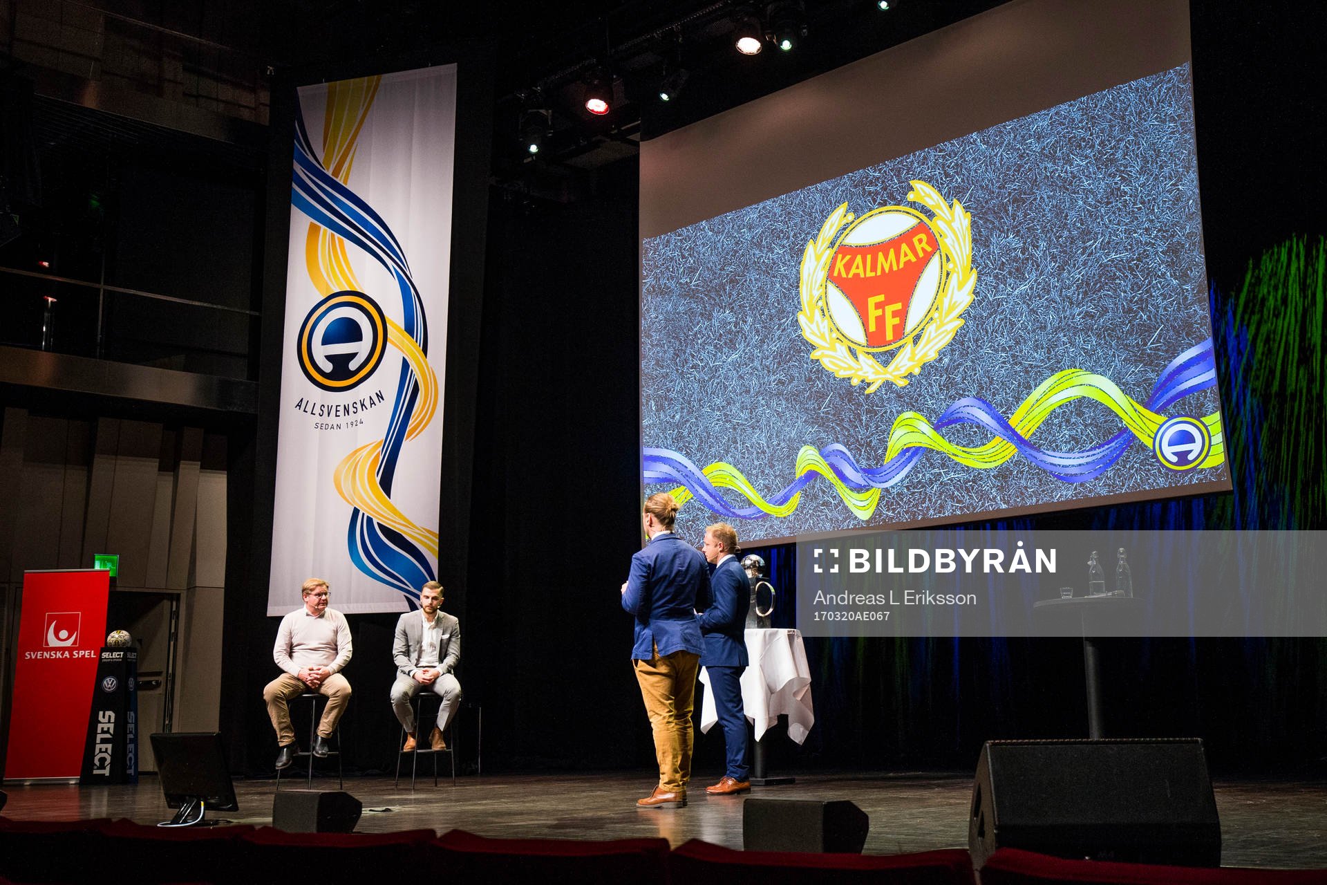 Representanter från Kalmar på scenen