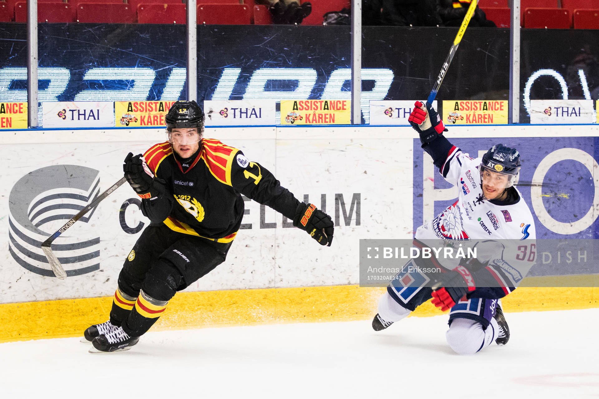 Brynäs Samuel Asklöf och Linköpings Niklas Fogström