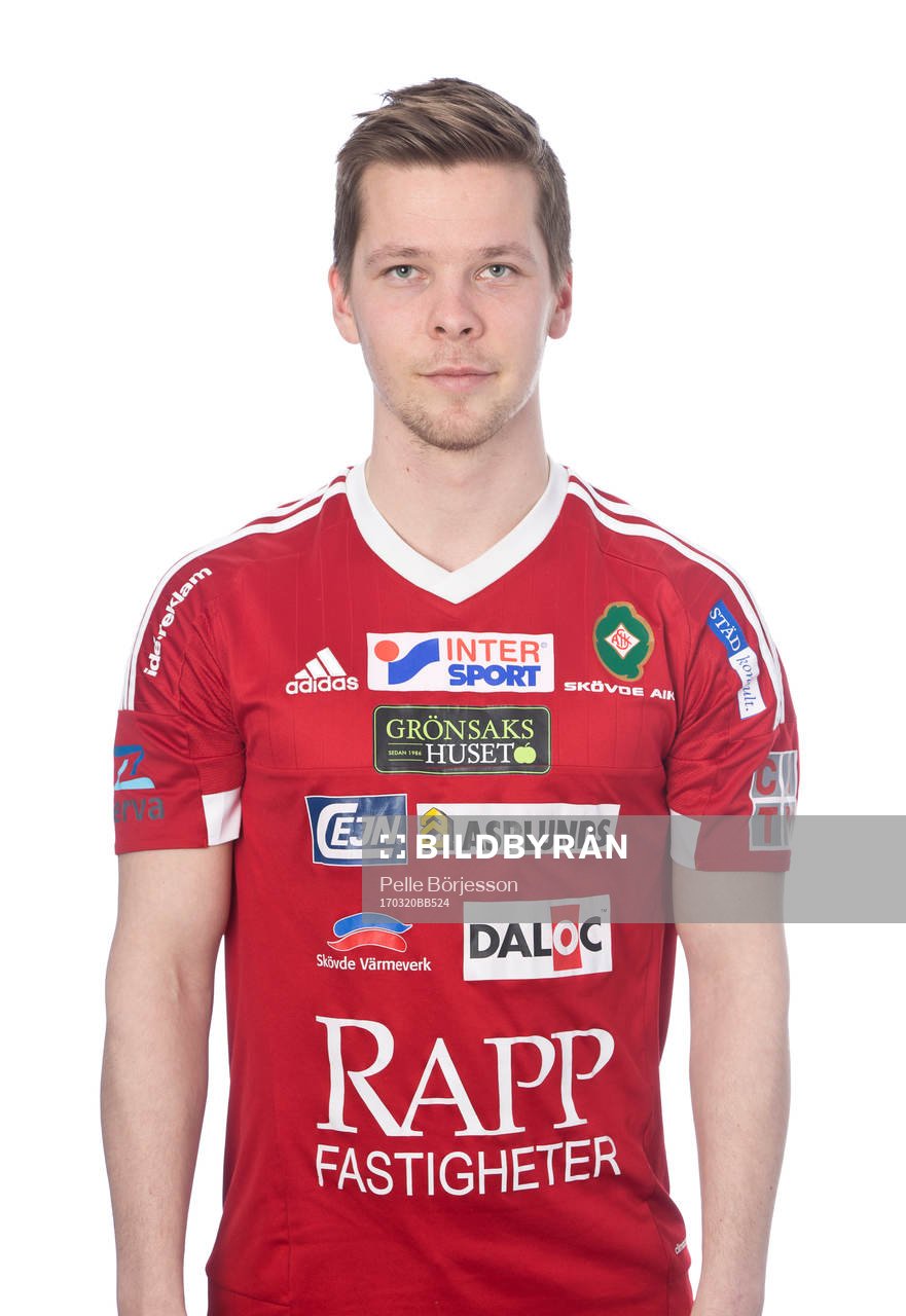 Skövdes Emil Eriksson poserar för ett porträtt den 20 mars 2017 i Skövde.