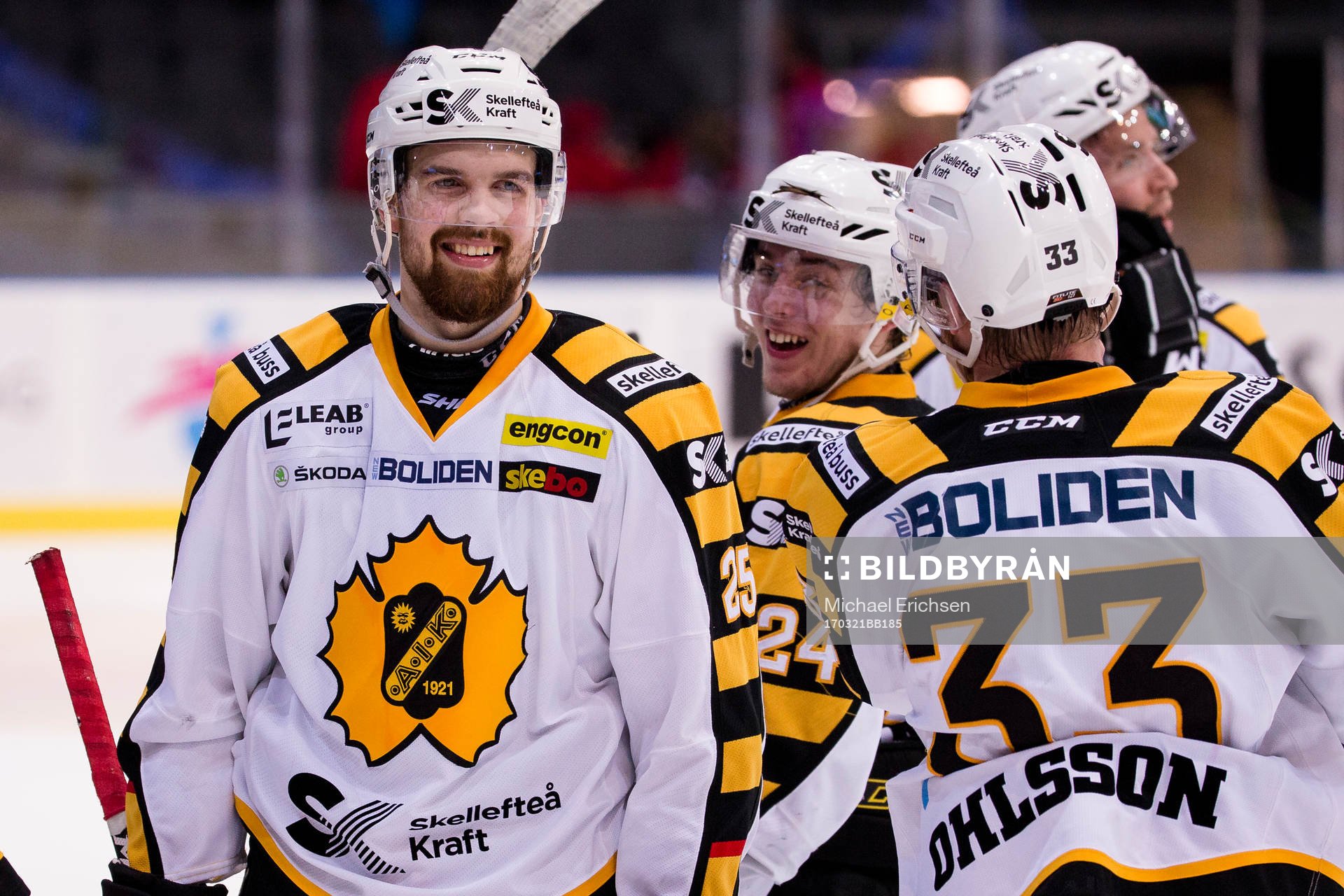 Skellefteås Axel Holmström glad