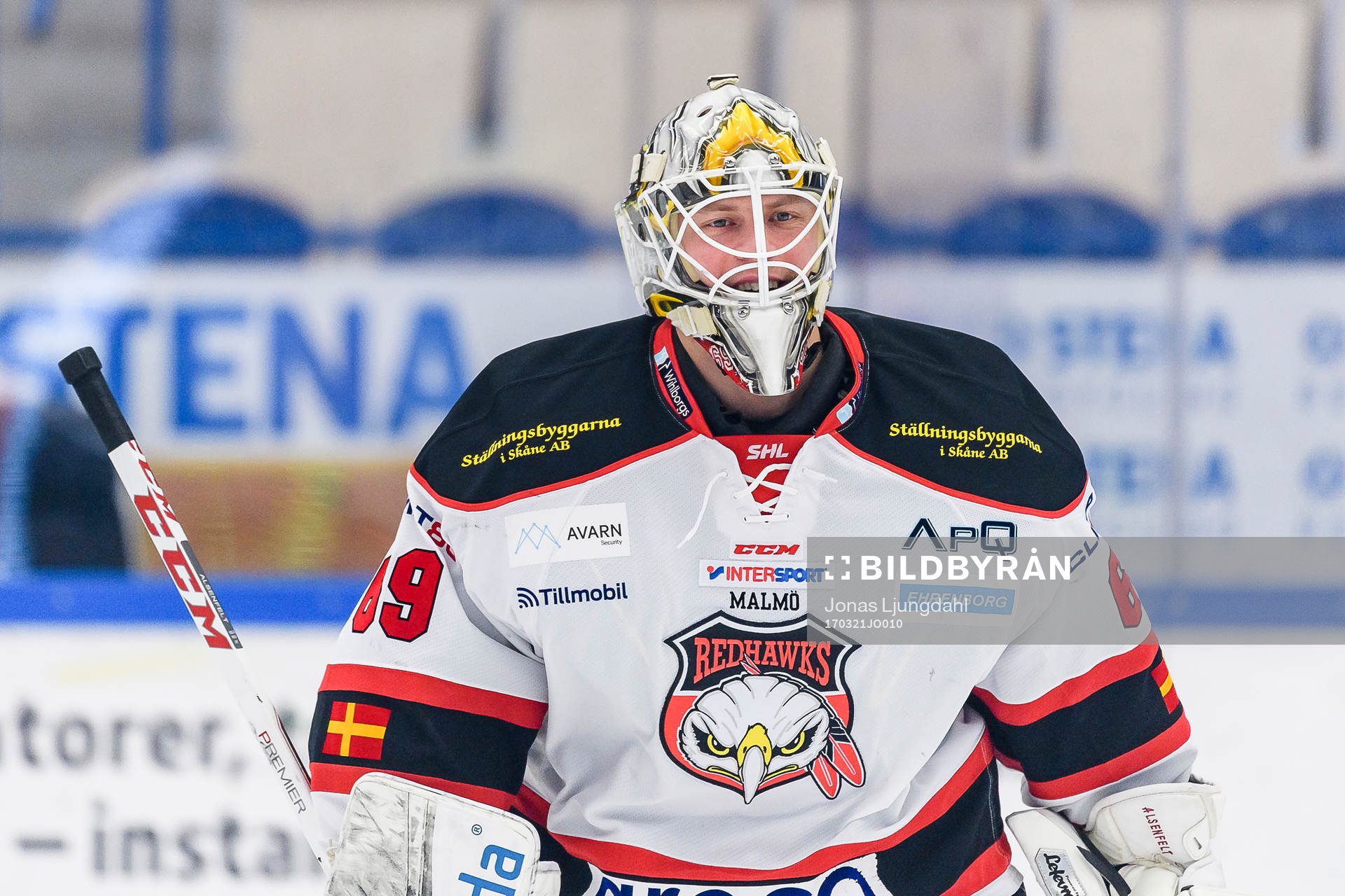 Malmö Redhawks målvakt Oscar Alsenfelt