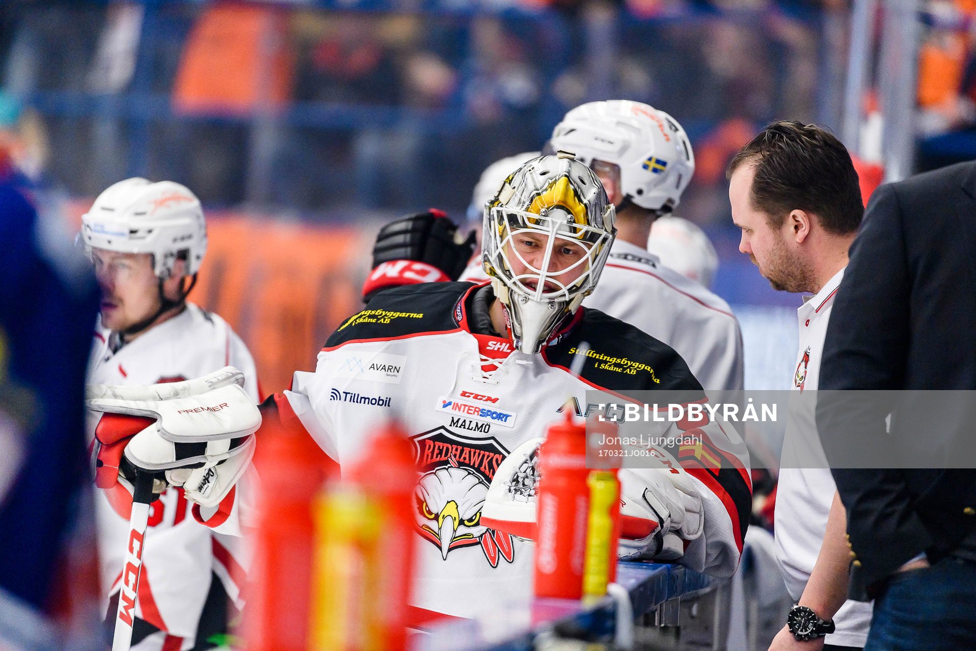 Malmö Redhawks målvakt Oscar Alsenfelt
