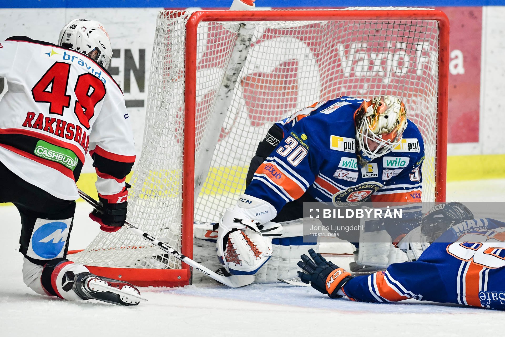 Malmö Redhawks Rhett Rakhshani gör 2-4 bakom Växjös