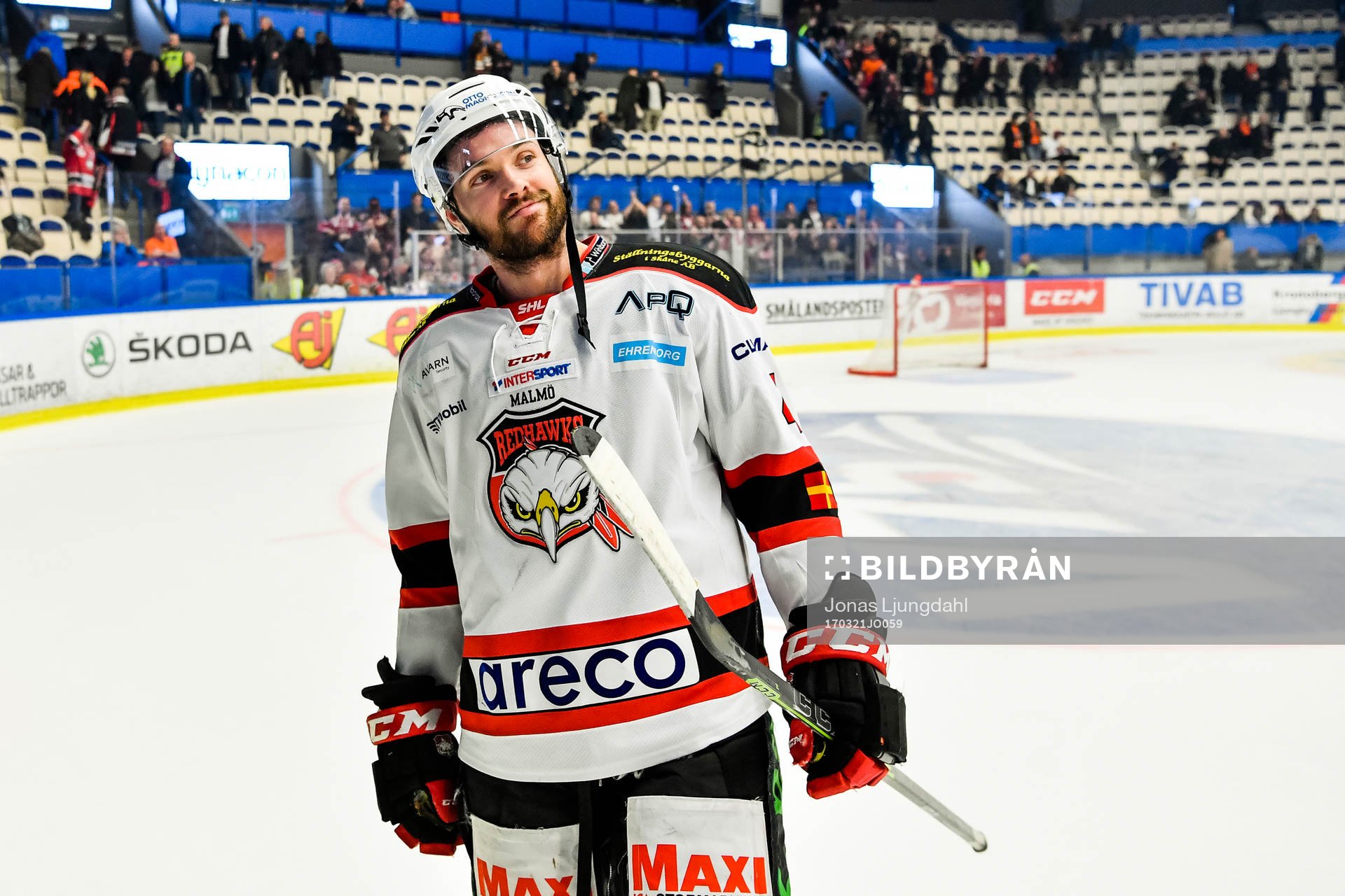 Malmö Redhawks Noah Welch jublar