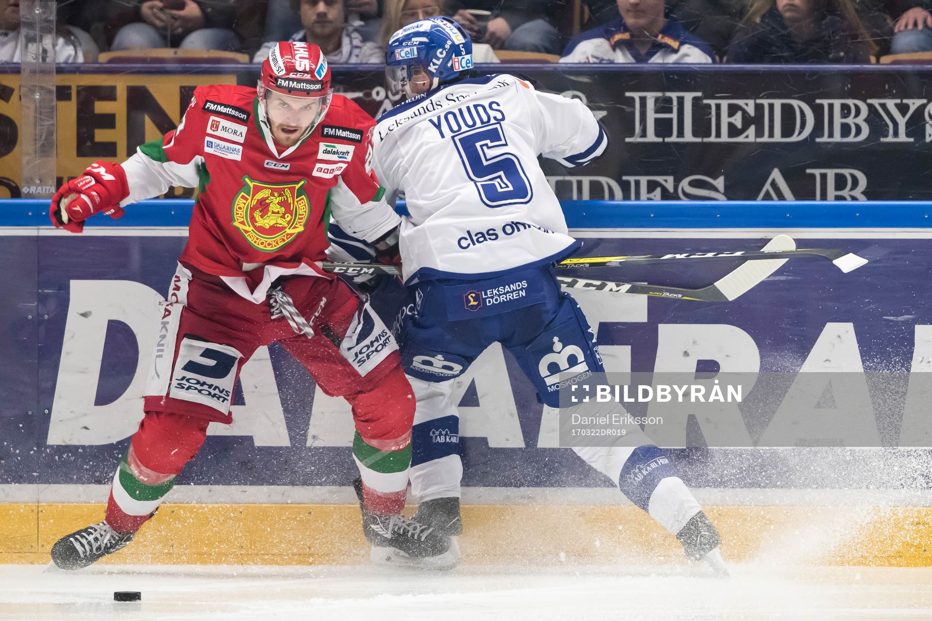 Moras Kevin Goumas och Leksands Benjamin Youds  i