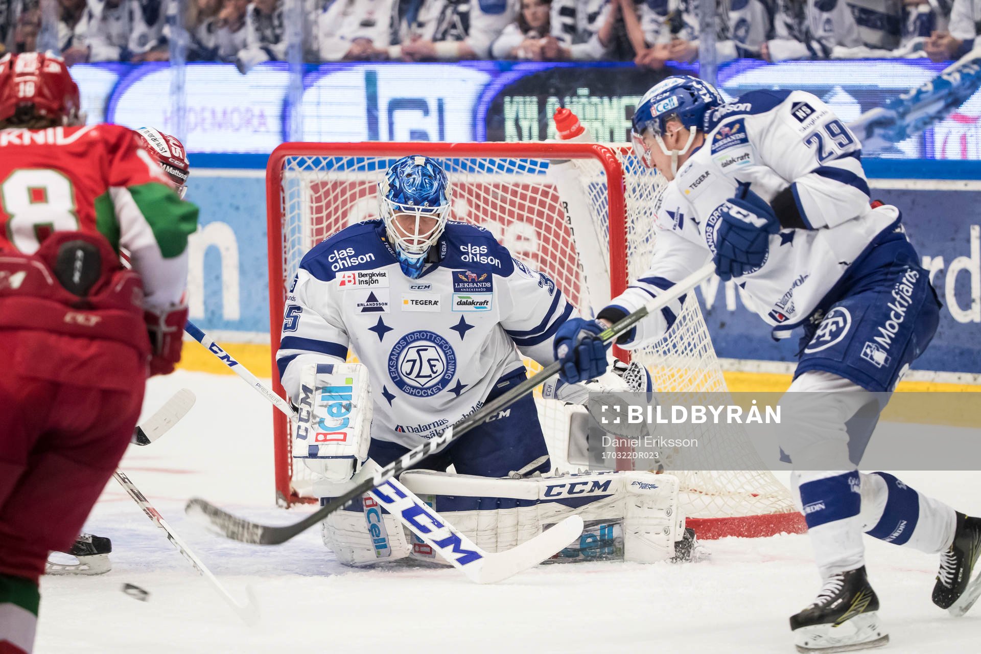 Leksands målvakt Atte Engren Leksands Tobias Forsberg  i