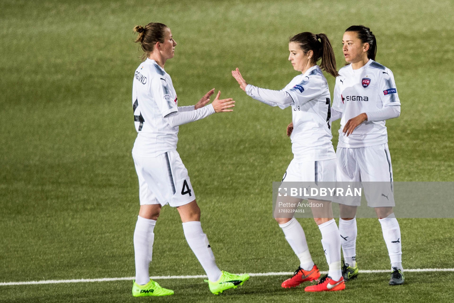Rosengårds Emma Berglund, Iva Landeka och Alexandra Lowe