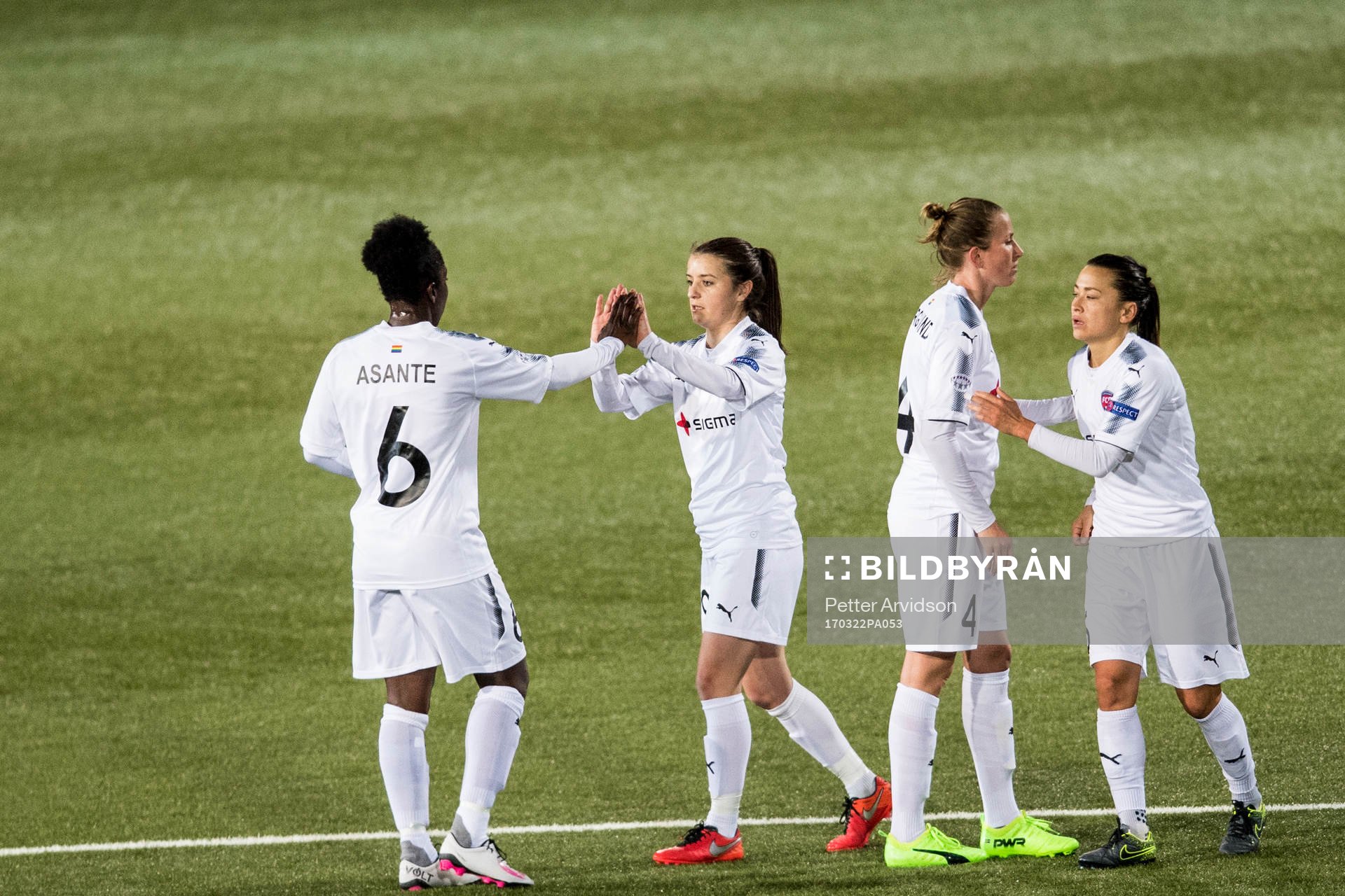 Rosengårds Anita Asante, Iva Landeka, Lina Nilsson och