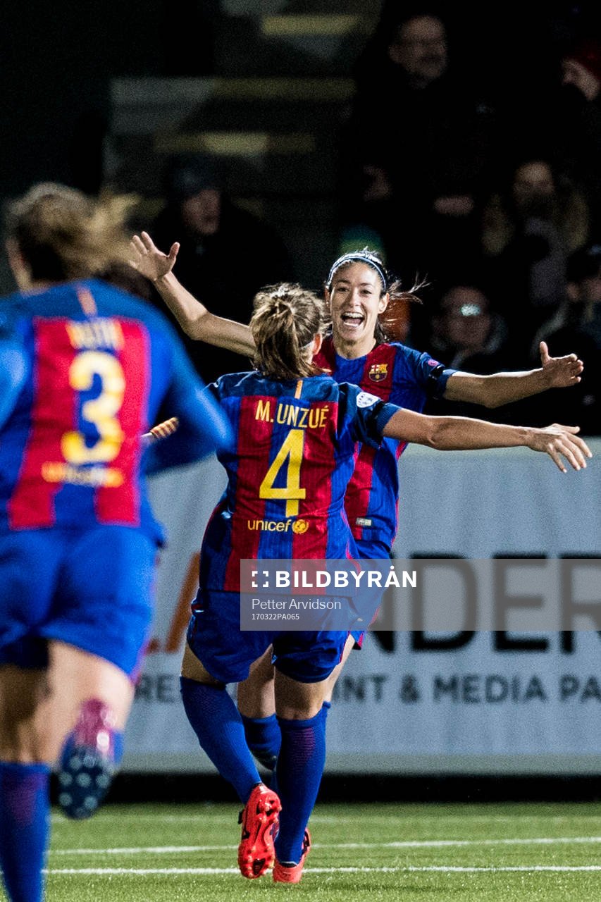 Barcelonas Leila Ouahabi jublar mot Marta Unzue