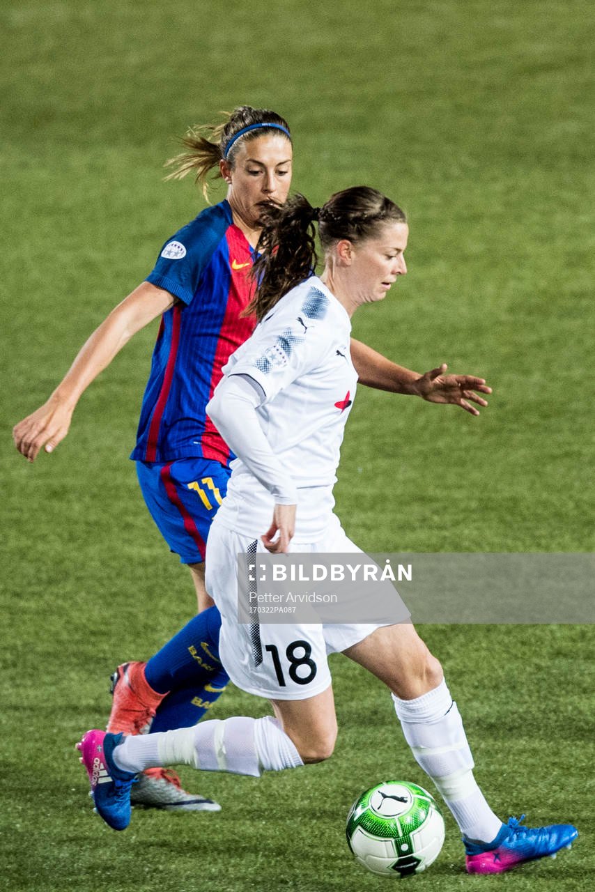 Rosengårds Lotta Schelin och Barcelonas Alexia Putellas