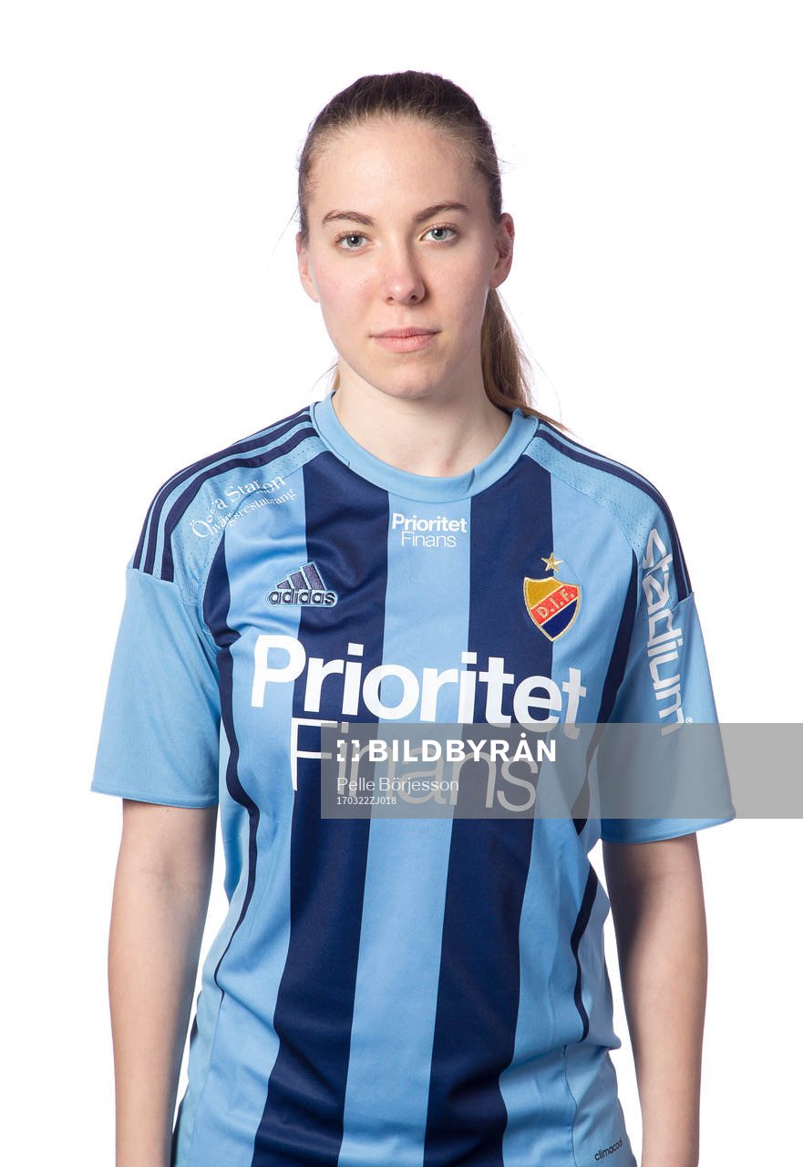 Djurgårdens Patrycja Jerzak poserar för ett porträtt den 22 mars 2017 i Stockholm.